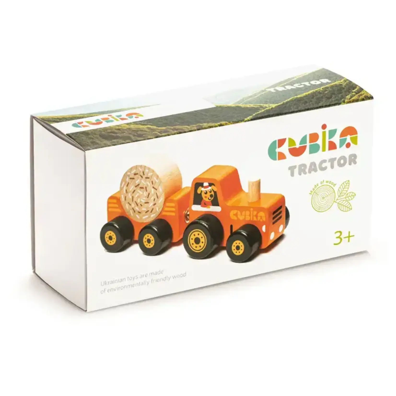Toysmith Cubika Wooden Toy Tractor