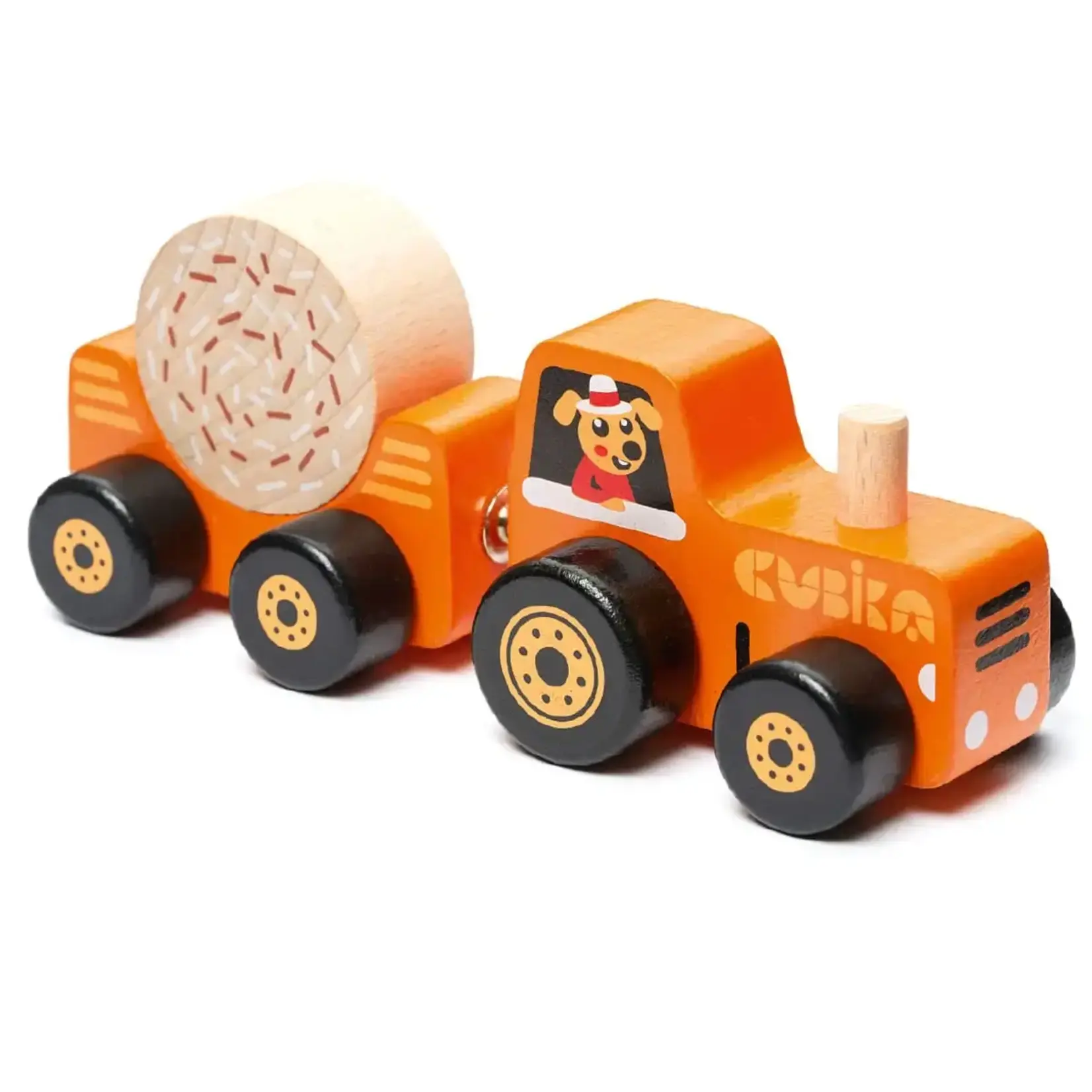 Toysmith Cubika Wooden Toy Tractor