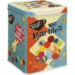 Toysmith Tin of 160 Classic Glass Marbles