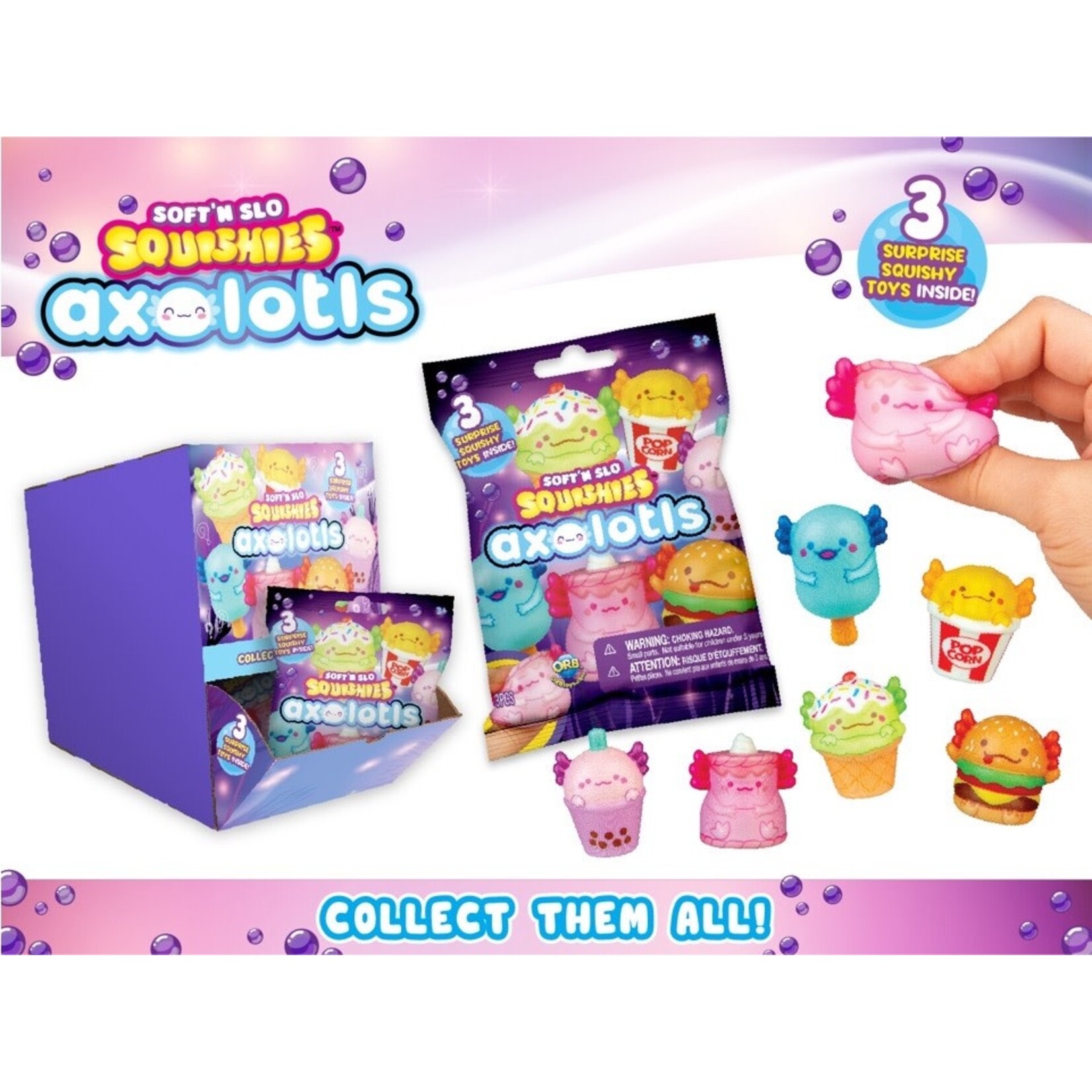 Orb Toys Soft N Slo Squishies Axolotl Blind Bags