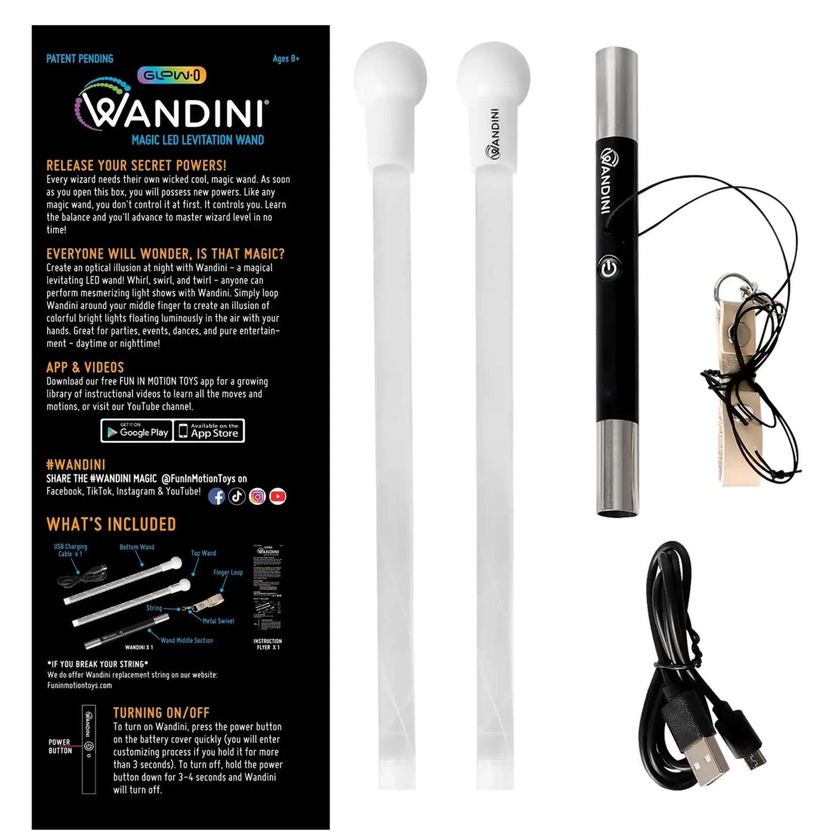 Fun In Motion Toys Wandini Glow.0 LED Levitation Wand