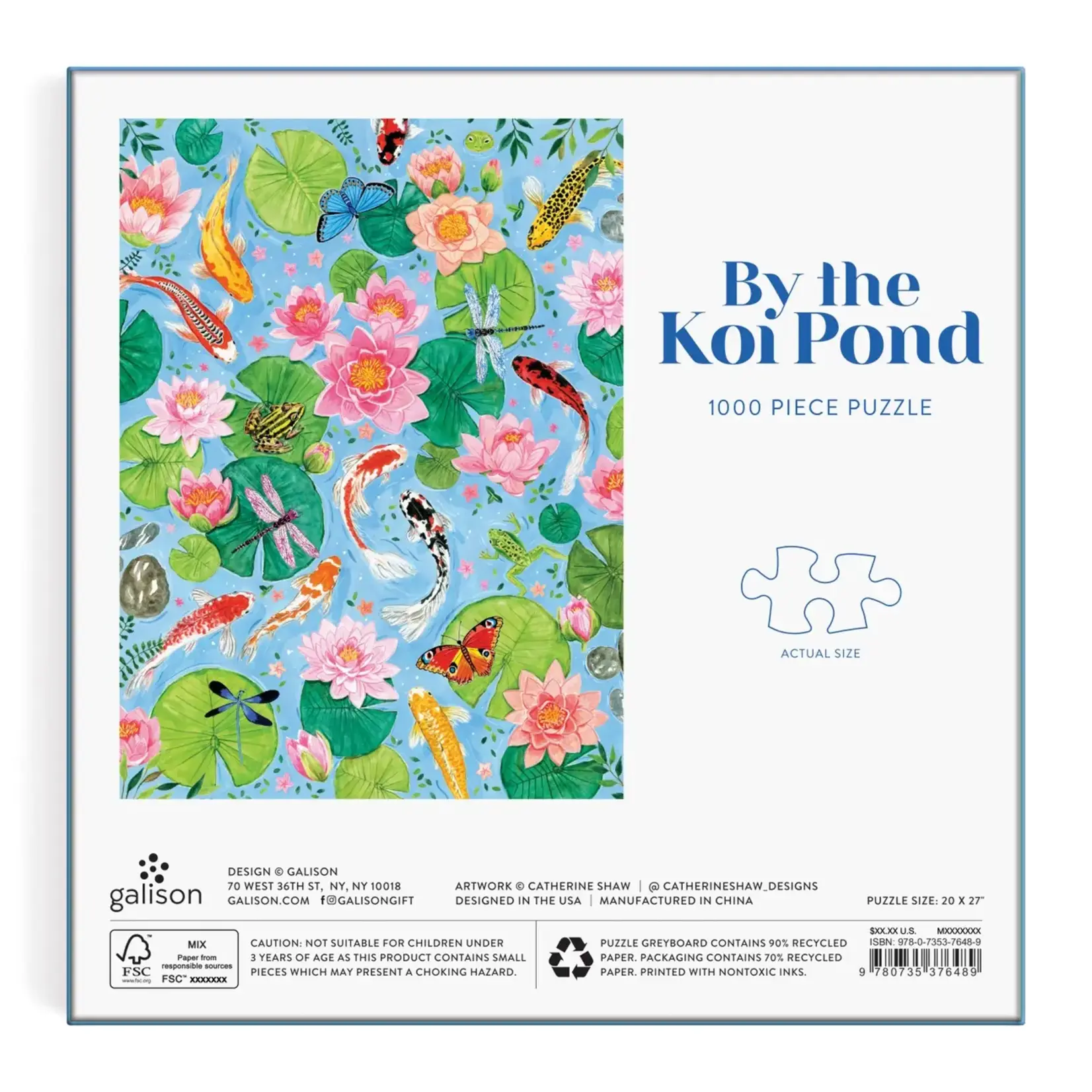 Galison By The Koi Pond 1000 Piece Puzzle