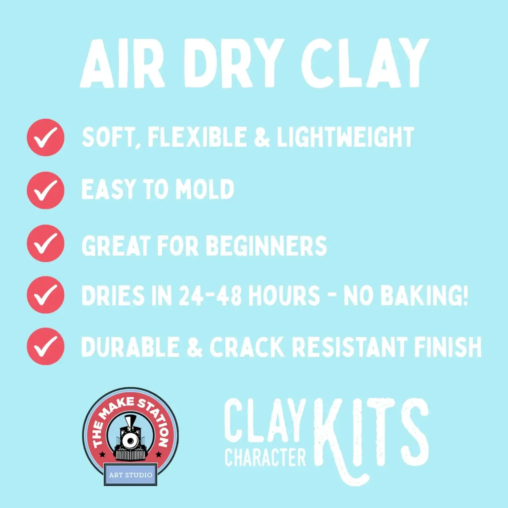 Air Dry Clay Kit - Reindeer Ornament