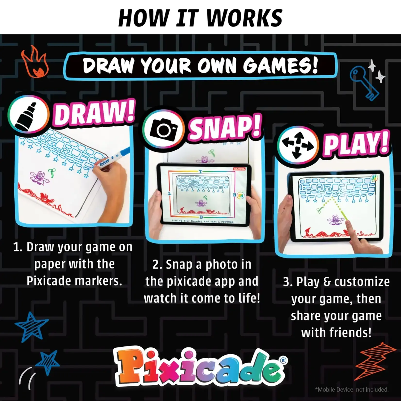 Abacus Brands, Inc Pixicade: Draw Your Own Video Games