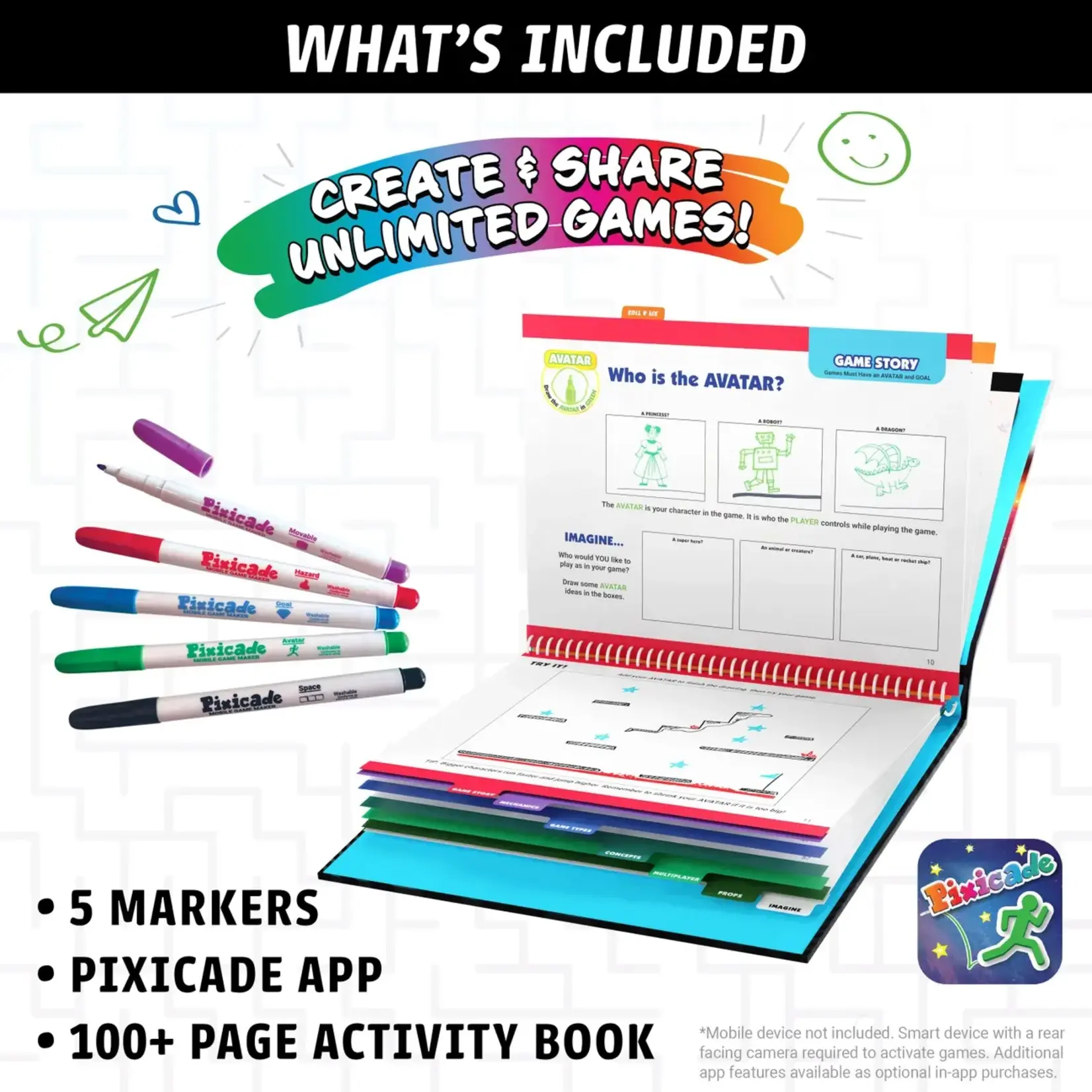 Abacus Brands, Inc Pixicade: Draw Your Own Video Games