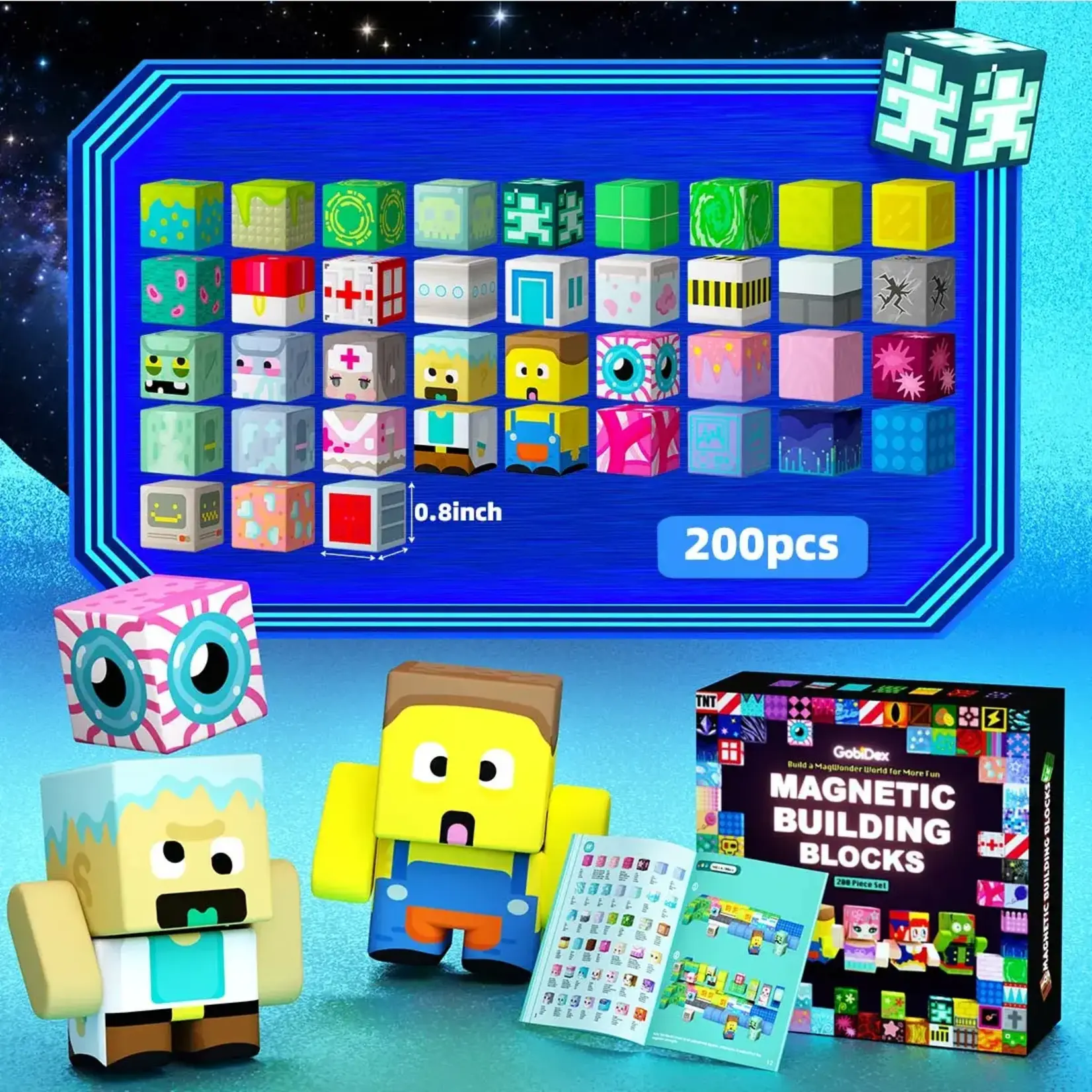 GobiDex 2cm 200PCS Fantasy Lab Magnetic Building Blocks