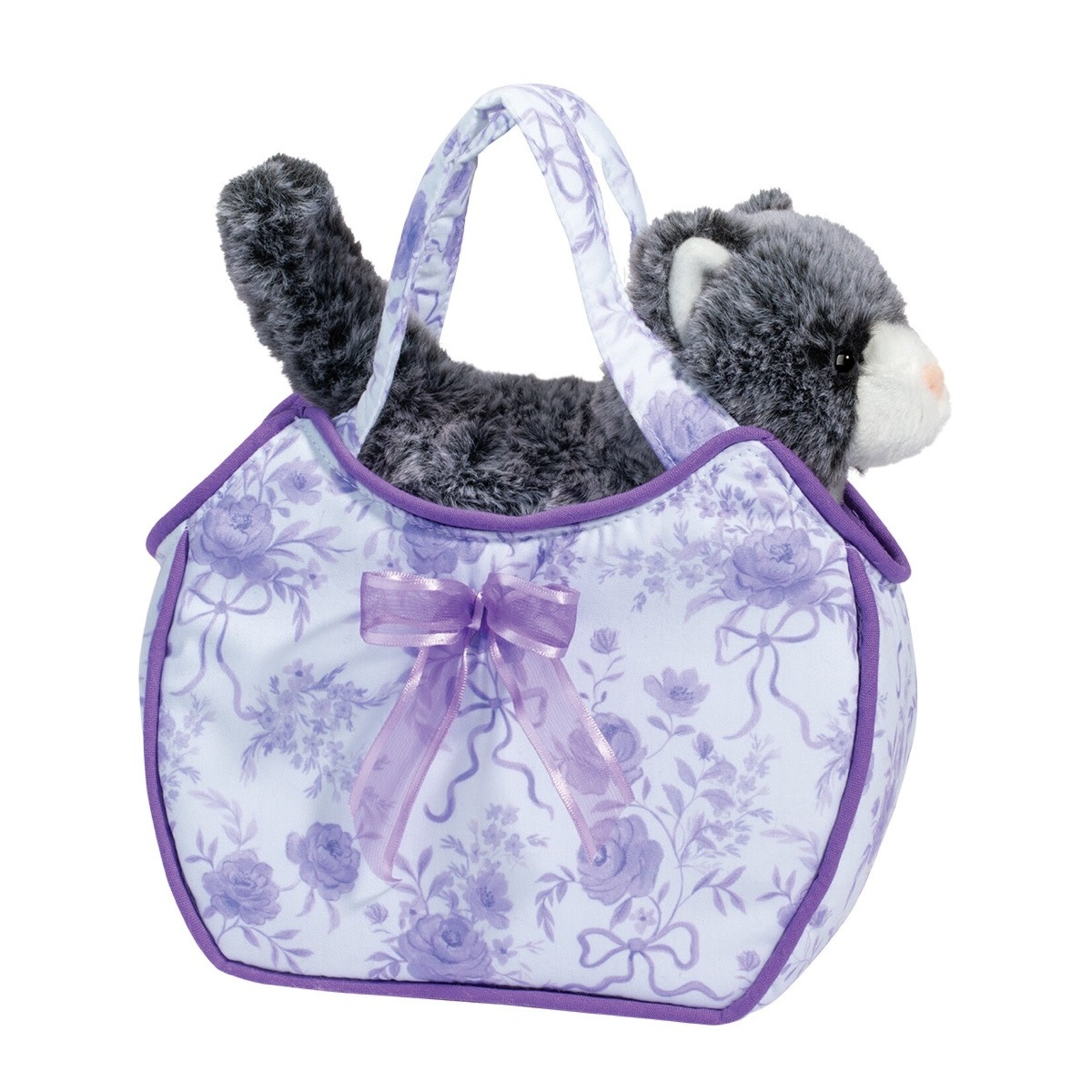Douglas Toys Fancy Flower Sak with Gray Cat