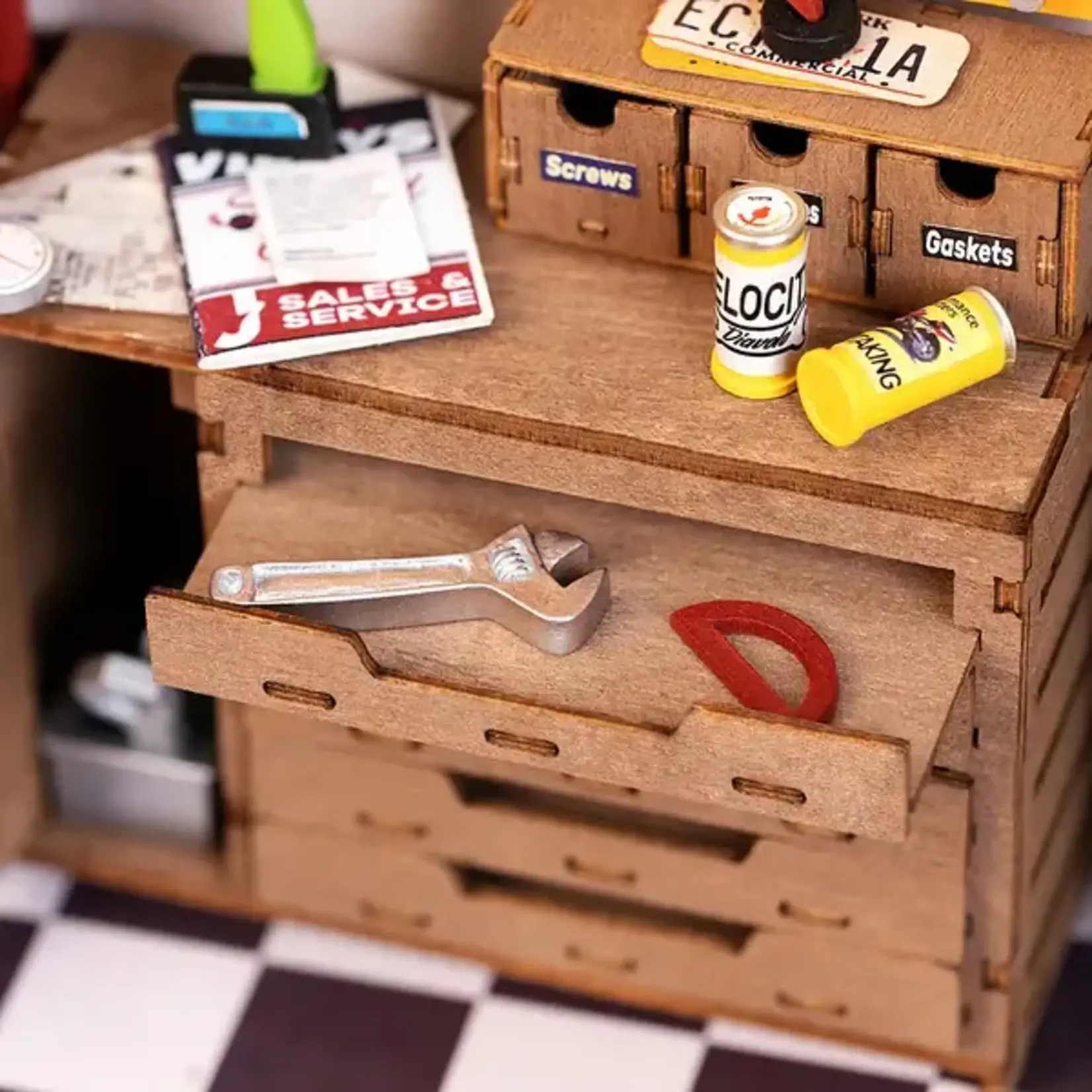 DIY Miniature House Kit: Garage Workshop