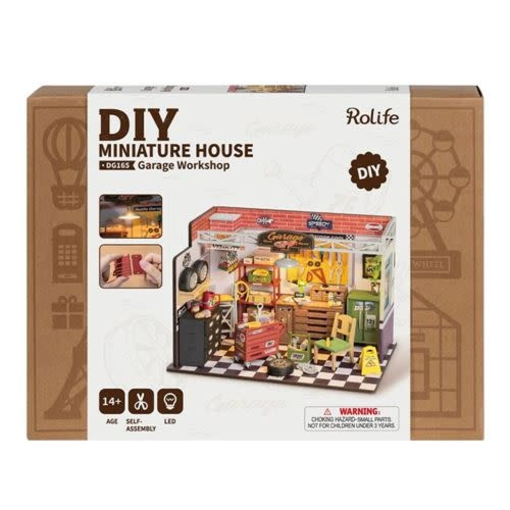 DIY Miniature House Kit: Garage Workshop