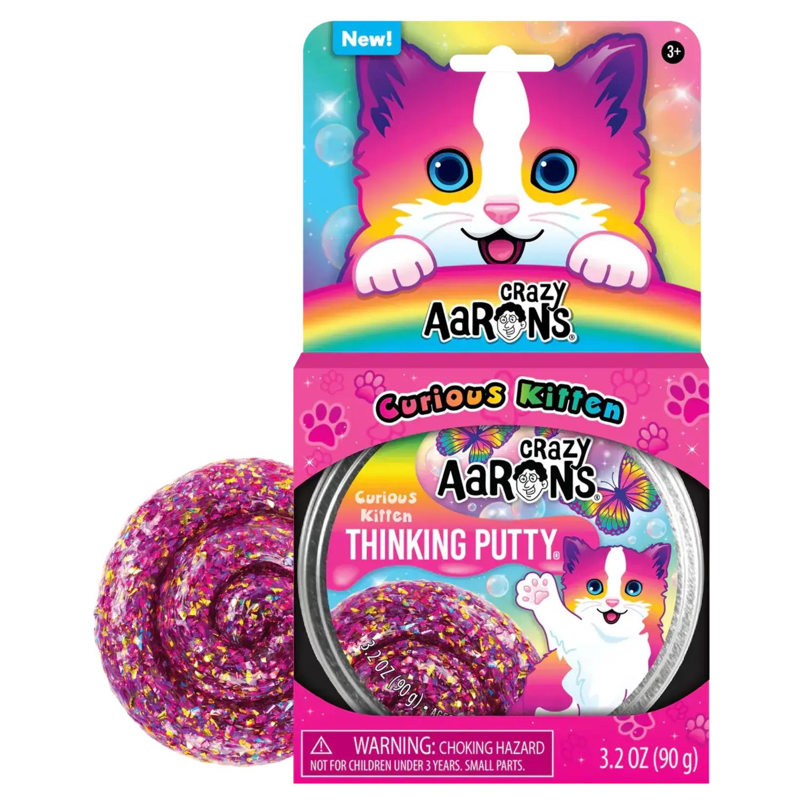 Crazy Aaron's Thinking Putty Curious Kitten Thinking Putty Tin