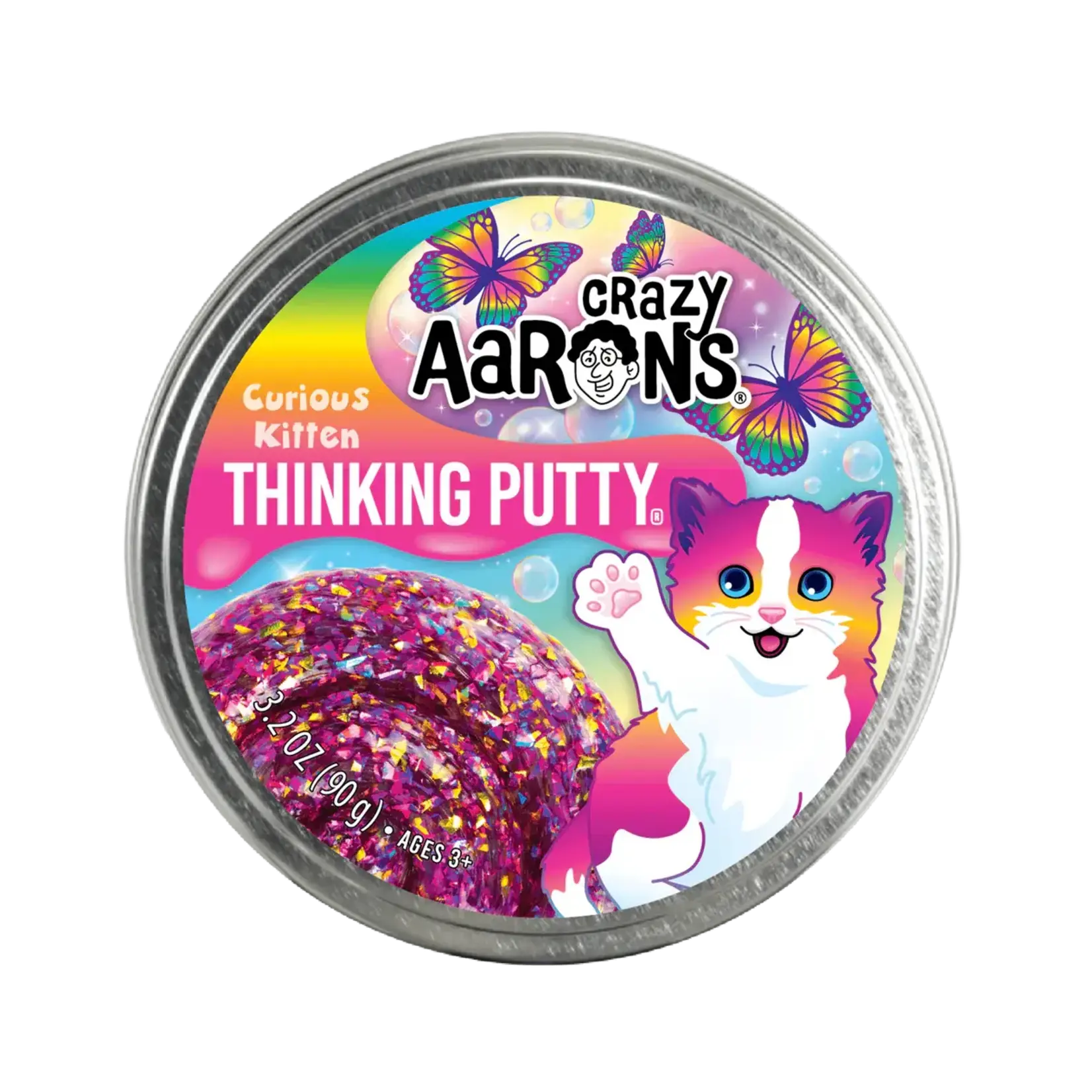 Crazy Aaron's Thinking Putty Curious Kitten Thinking Putty Tin