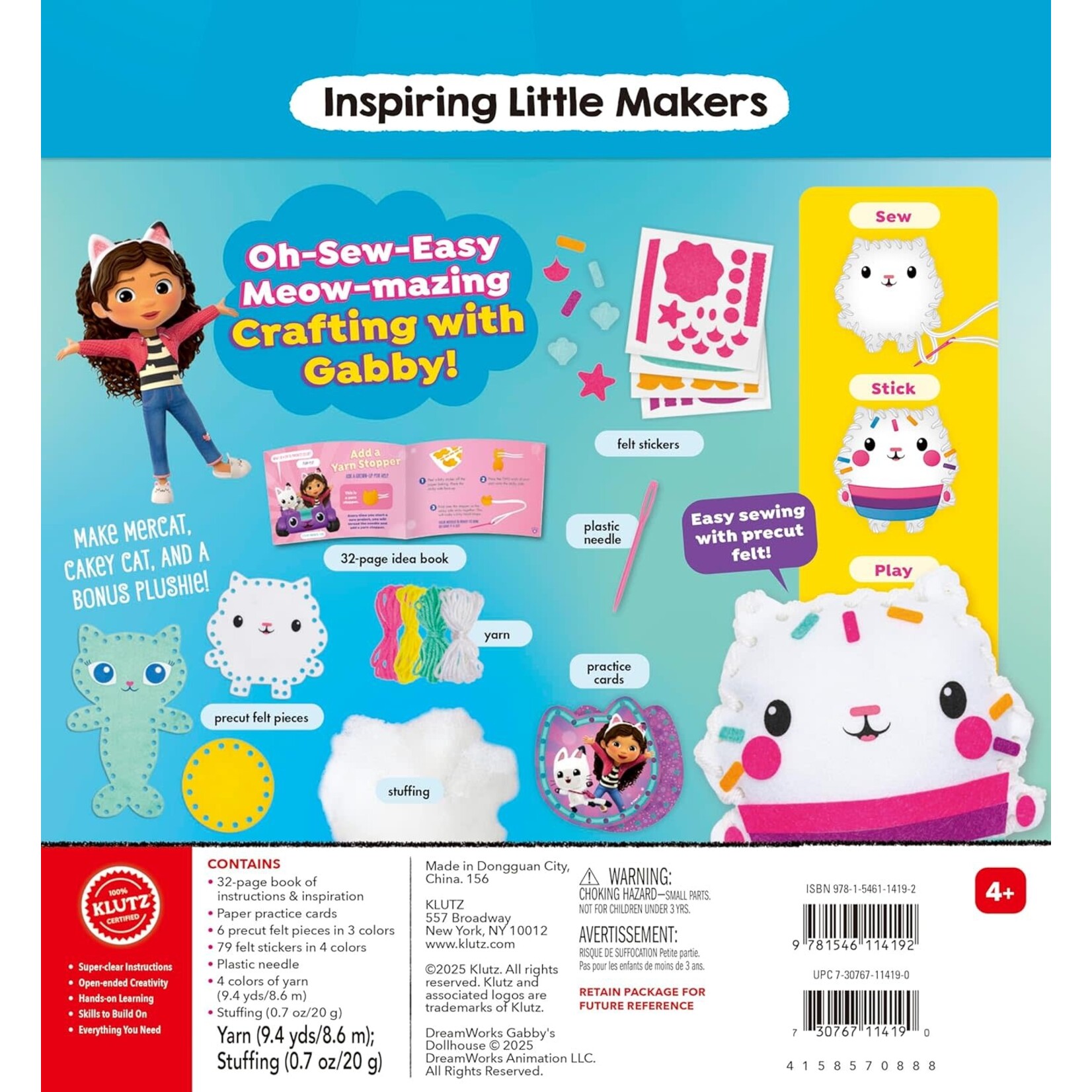 Klutz Gabby's Dollhouse Simple Sewing Kit