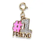 CHARM IT! Gold Glitter #1 Friend Charm