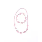 Great Pretenders Pink Crystal Blooms Necklace & Bracelet Set, 2pc