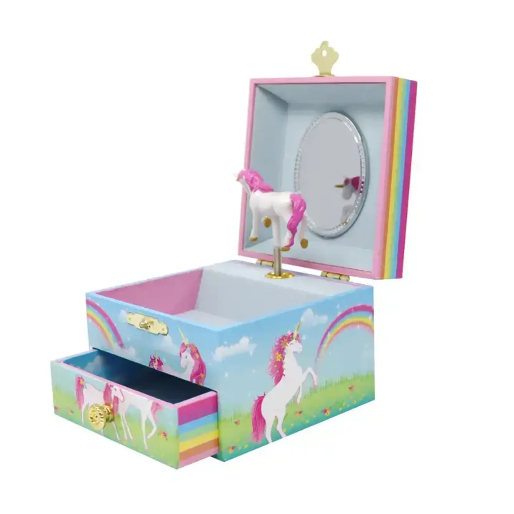 Pink Poppy Stardust Unicorn Musical Jewelry Box - Small