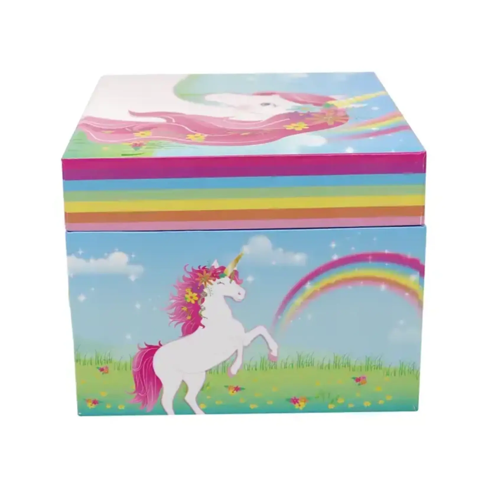 Pink Poppy Stardust Unicorn Musical Jewelry Box - Small