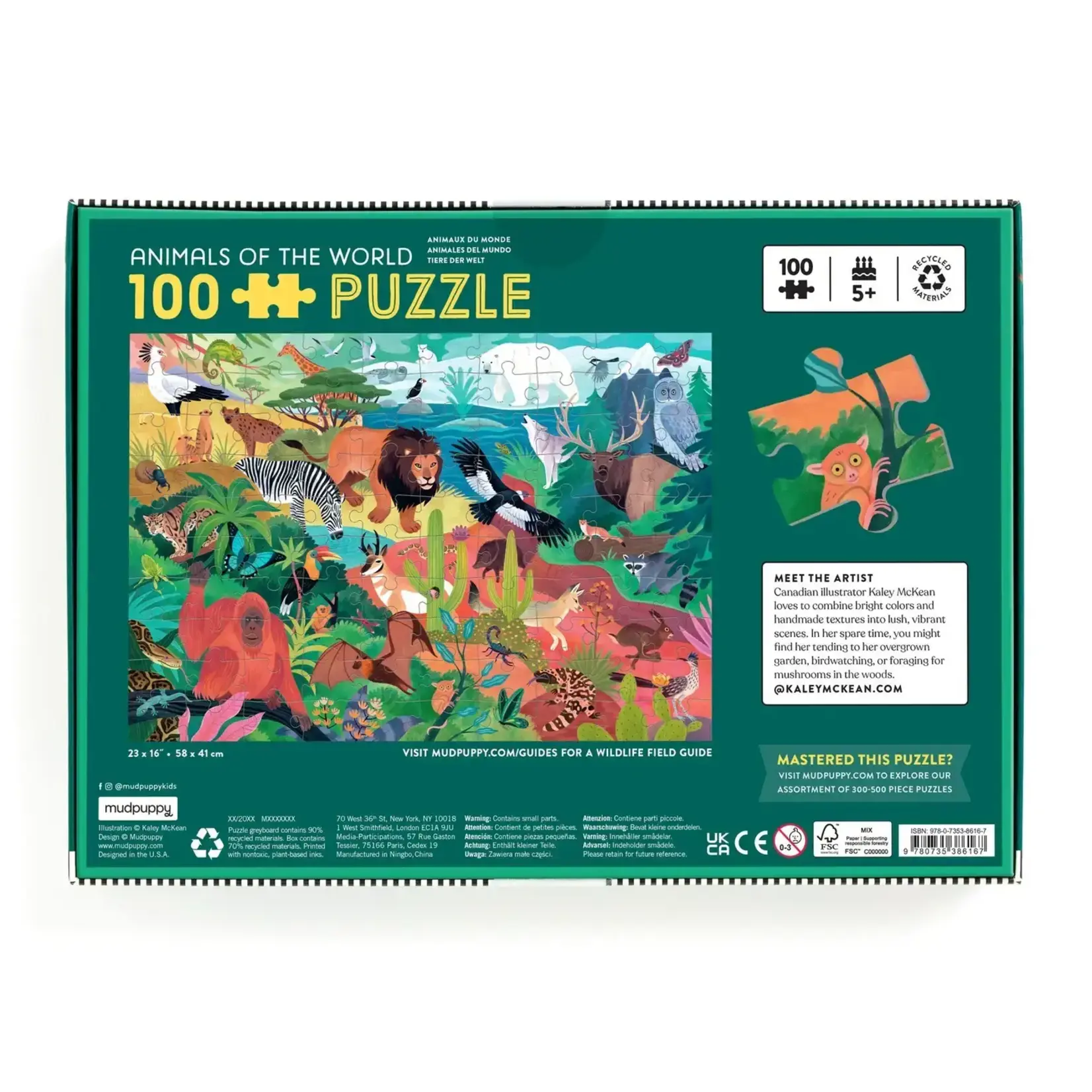 Animals of the World 100 Piece Puzzle