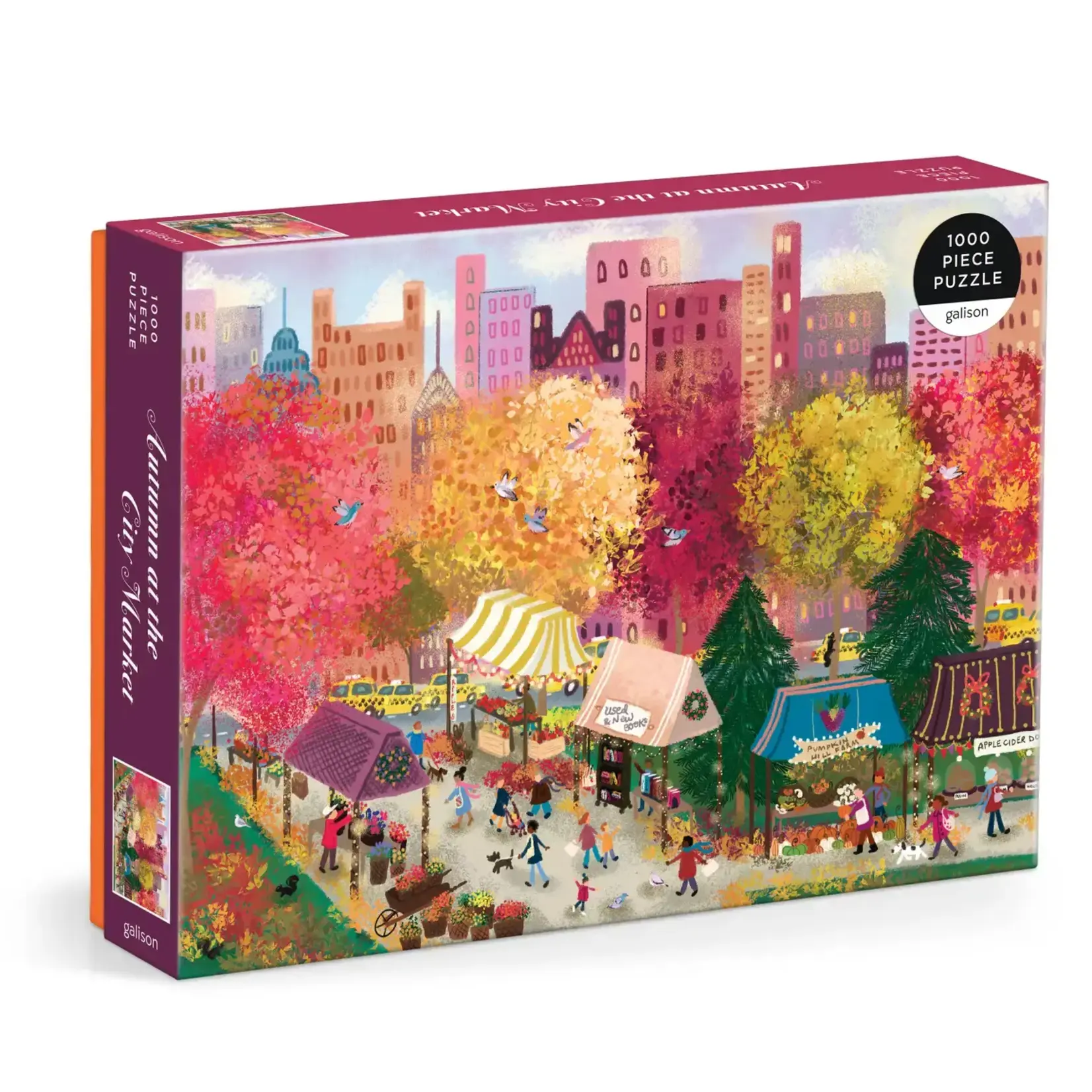 Galison Autumn at the City Market 1000 Piece Puzzle
