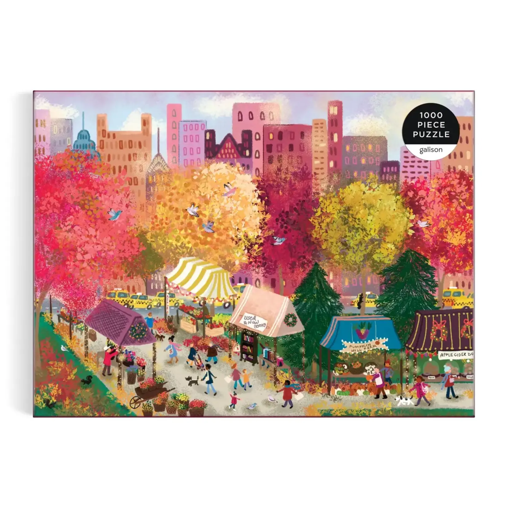 Galison Autumn at the City Market 1000 Piece Puzzle