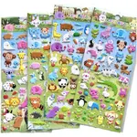 Assorted Puffy Stickers (Single Sheet) Cartoon Animals