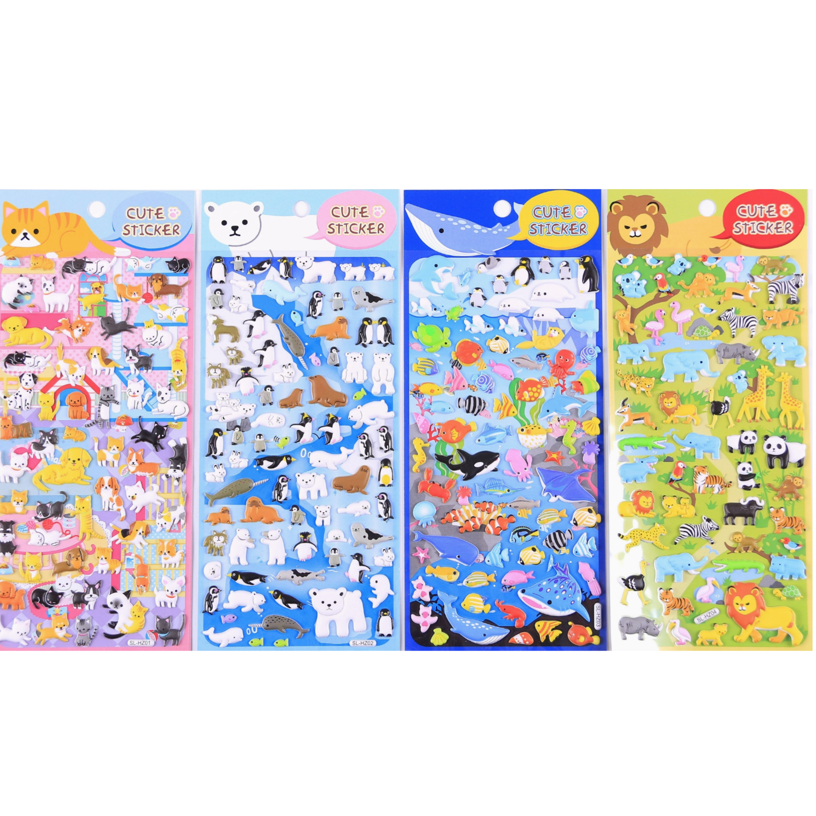 Mini Puffy Animal Stickers