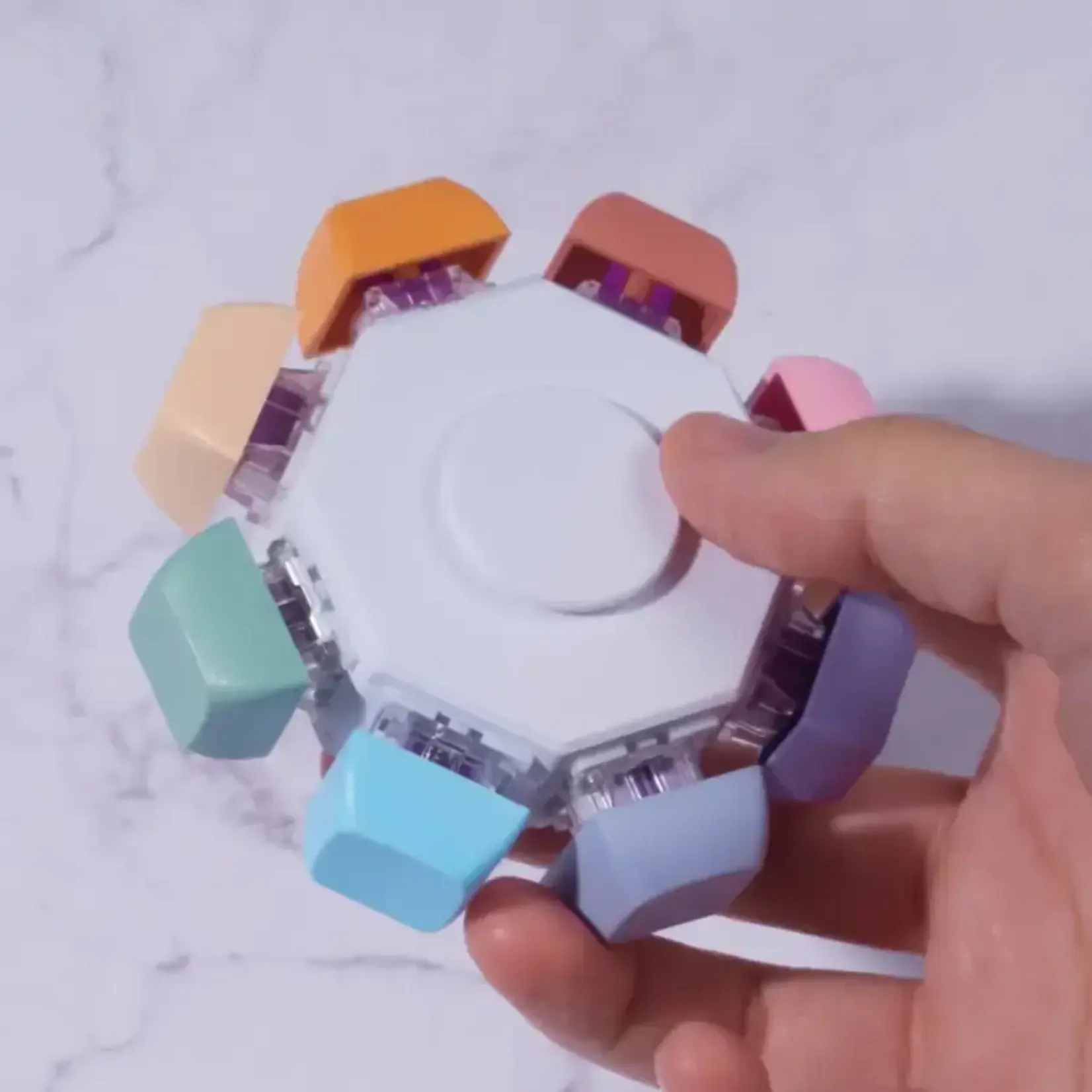 8 Rainbow Keyboard Clicky Fidget Spinner