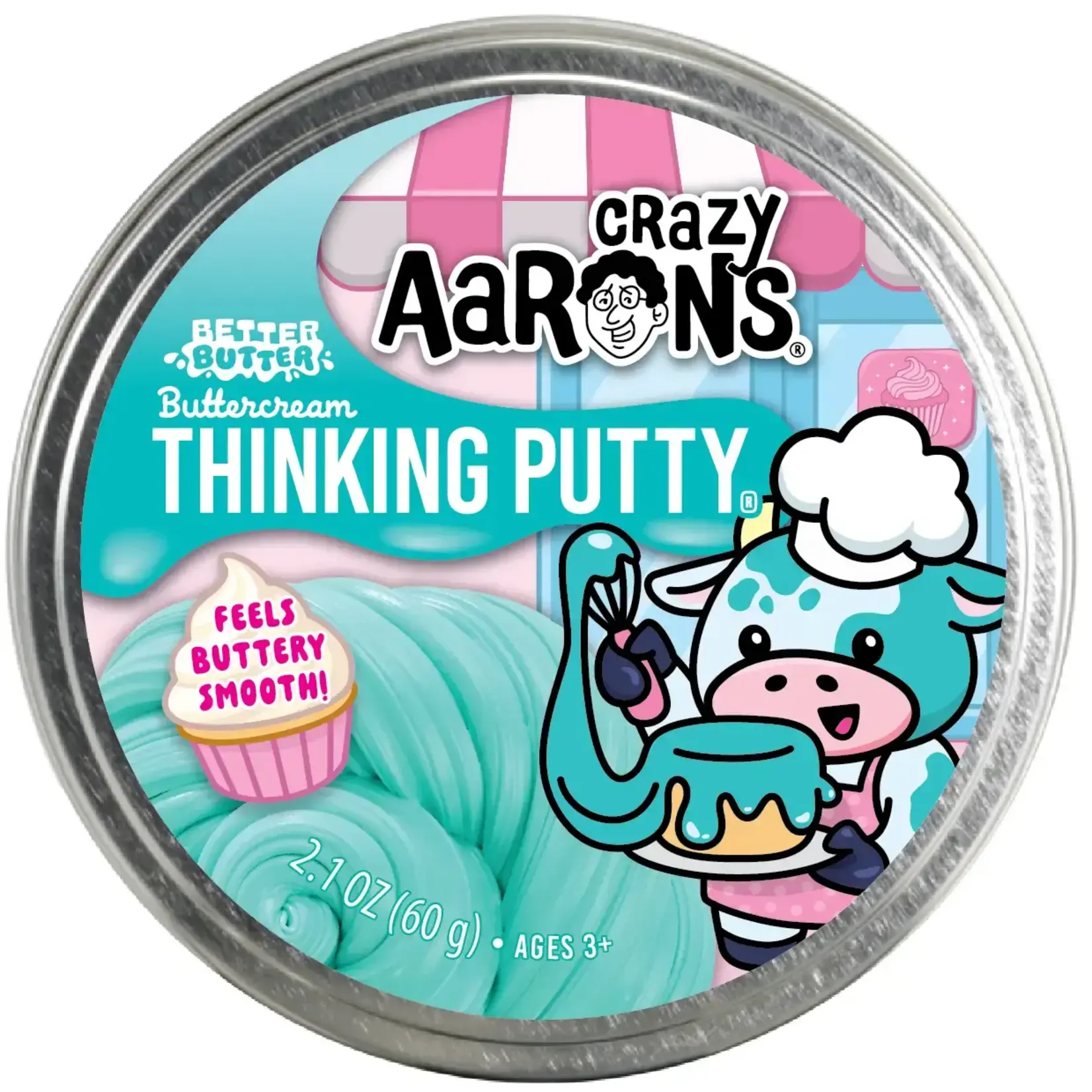 Crazy Aaron's Thinking Putty Better Butter Thinking Putty Tin - Buttercream Blue