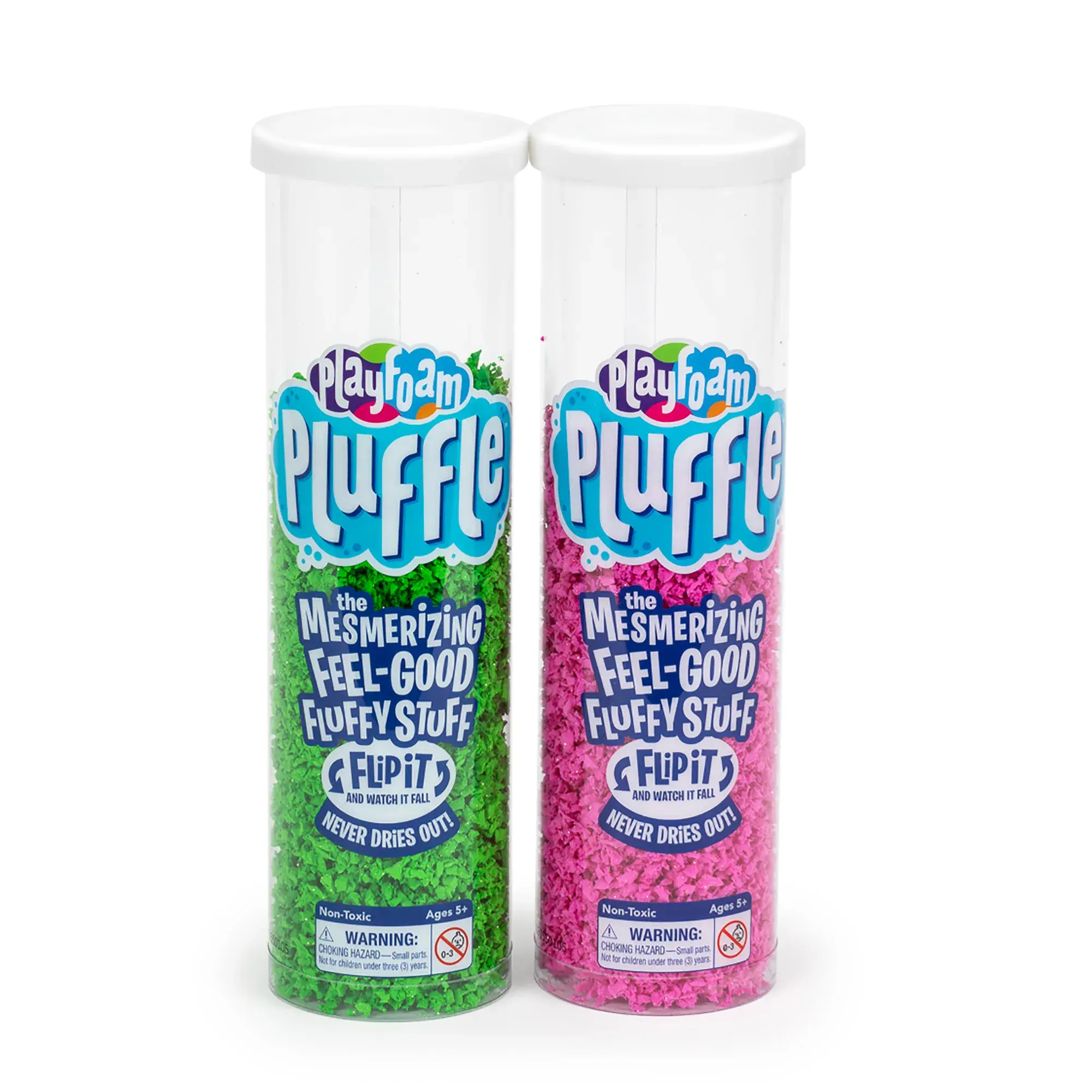 Pluffle Playfoam 2-pack Green and Pink