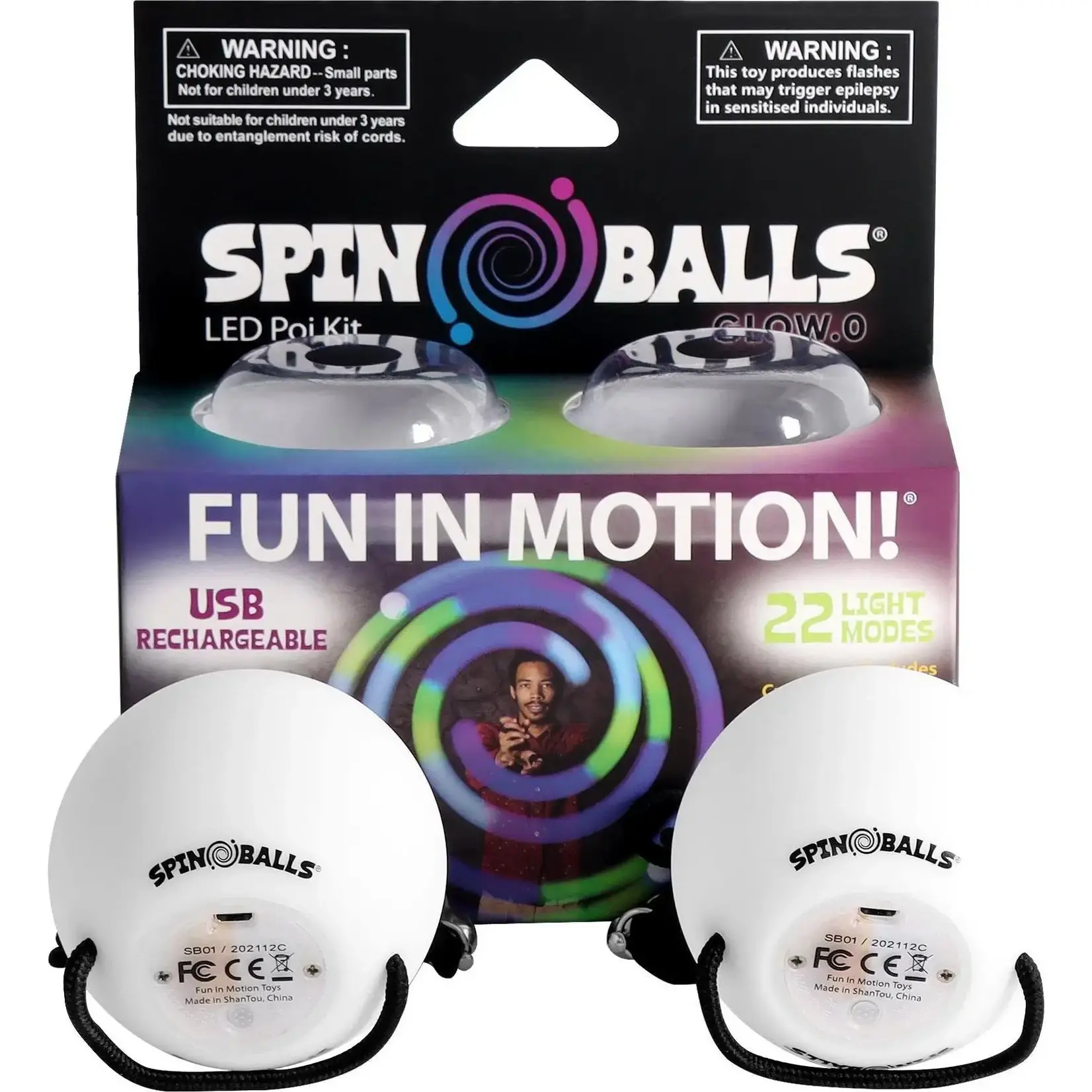 Fun In Motion Toys Spin Balls LED Poi Balls