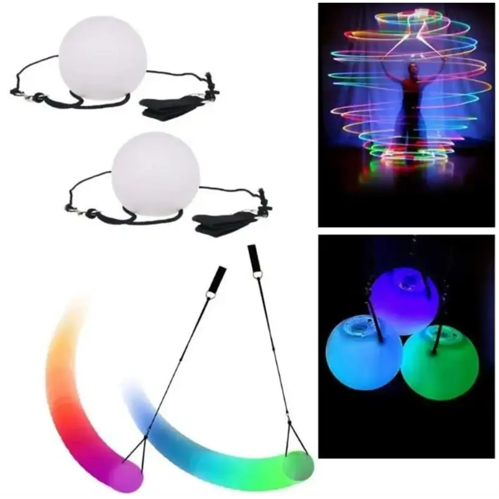 Fun In Motion Toys Spin Balls LED Poi Balls