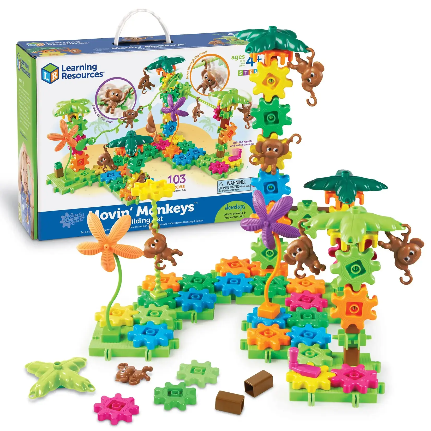 Learning Resources Gears! Gears! Gears! Movin' Monkeys Building Set