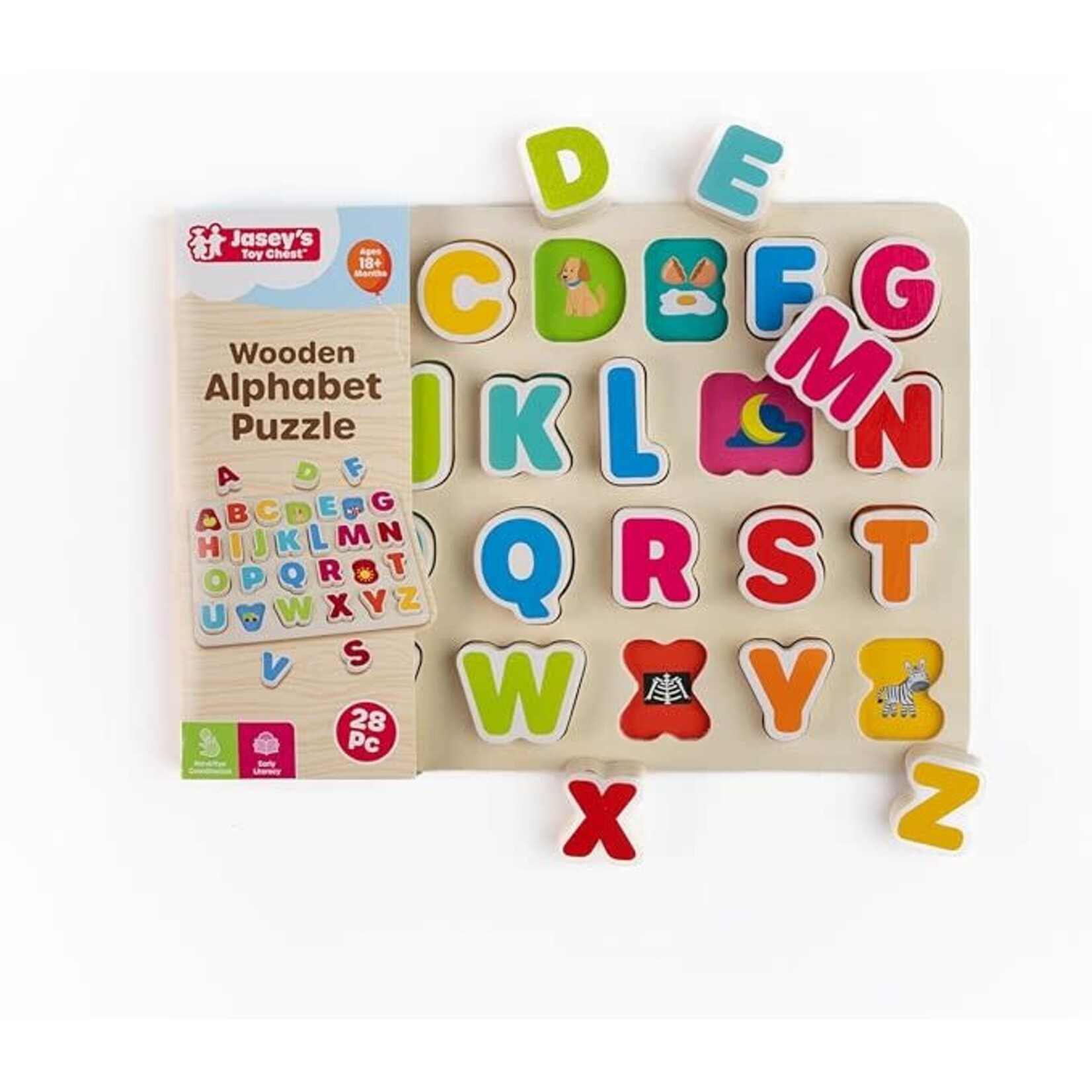 Jasey's Toy Chest Chunky Wood Alphabet Puzzle
