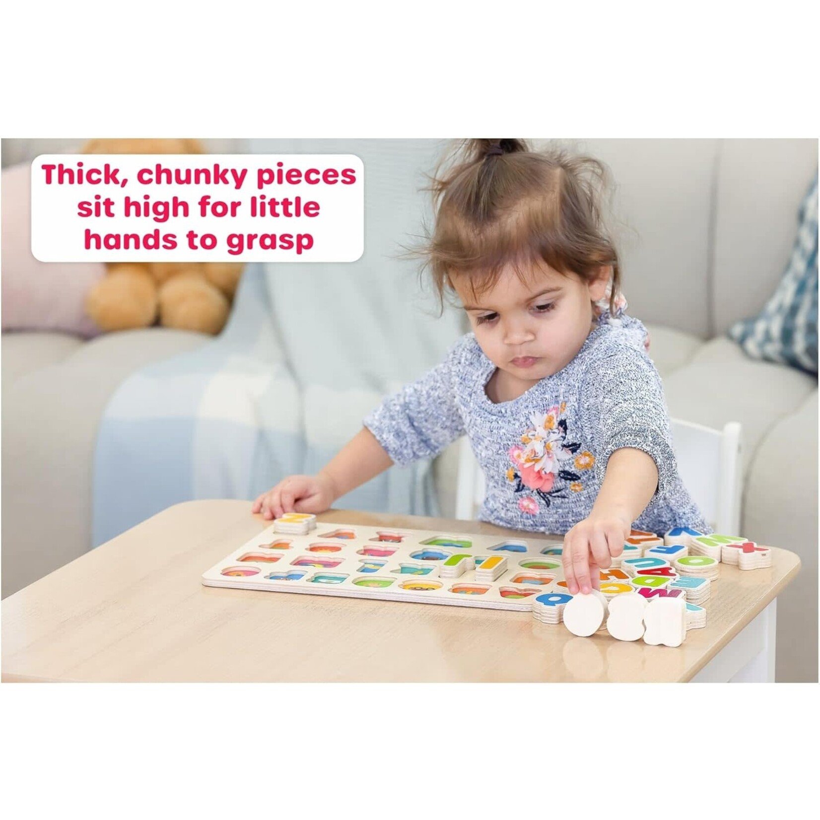 Jasey's Toy Chest Chunky Wood Alphabet Puzzle