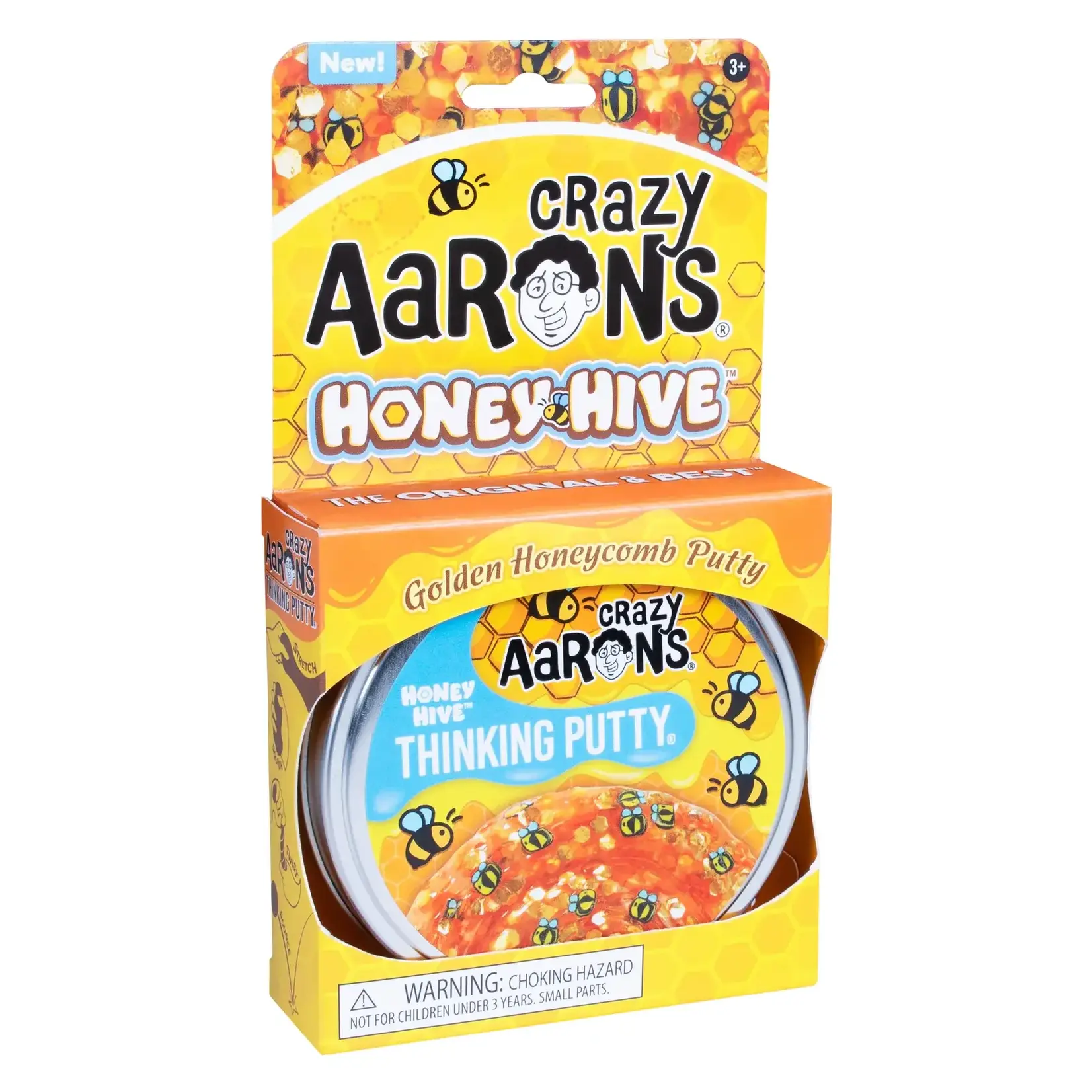 Crazy Aaron's Thinking Putty Honey Hive Thinking Putty Tin