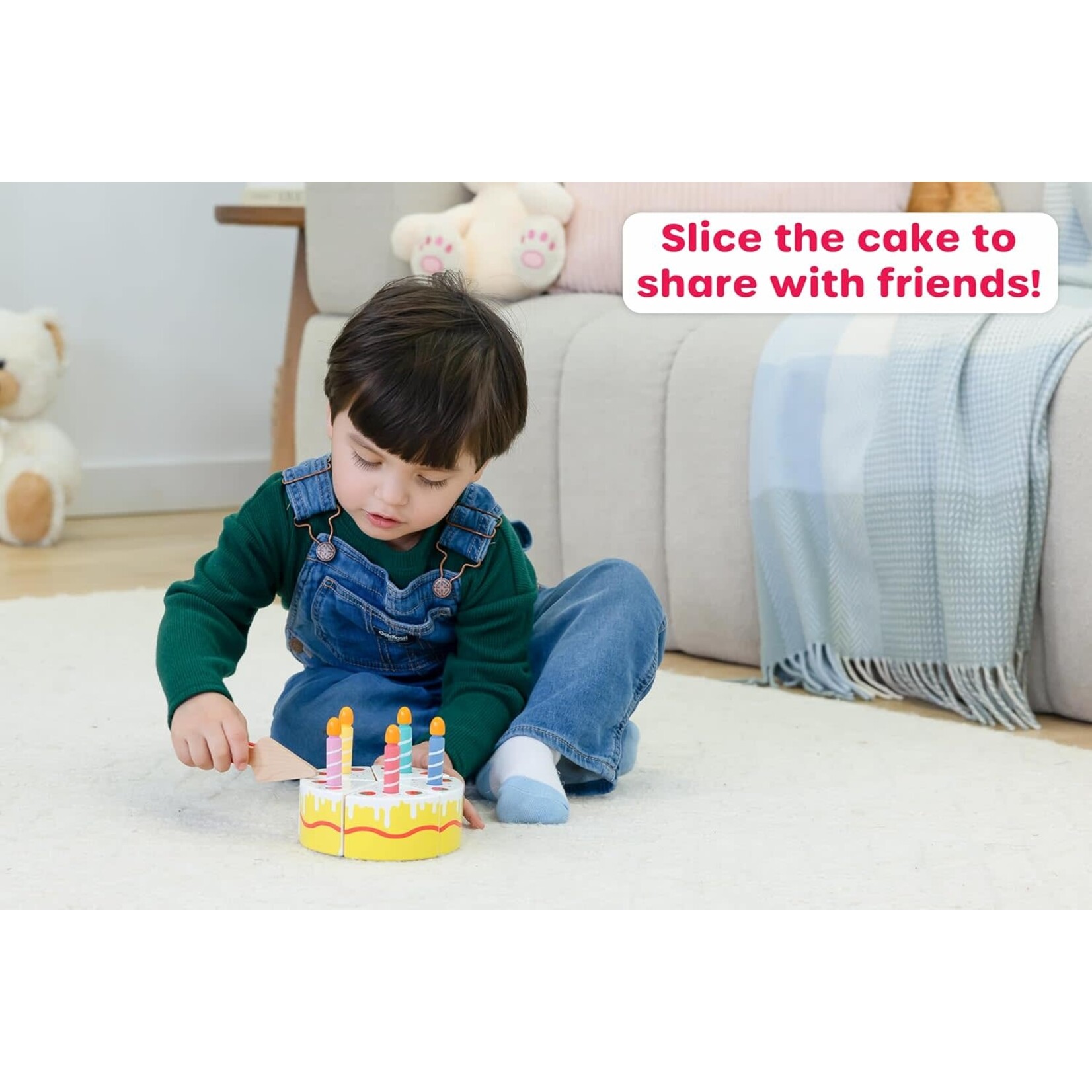 Jasey's Toy Chest Wooden Slice & Share Birthday Cake