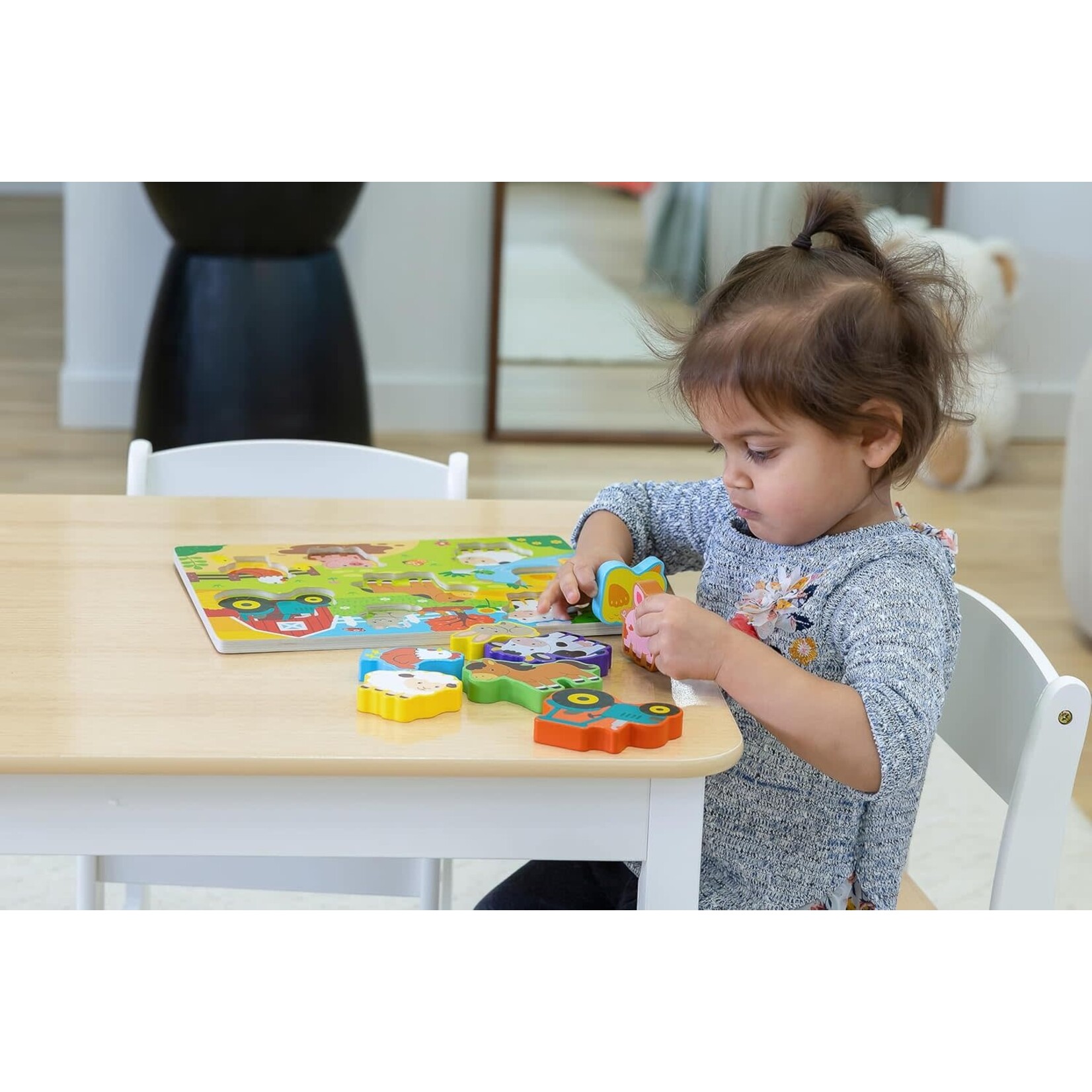 Jasey's Toy Chest Chunky Wood Farm Puzzle