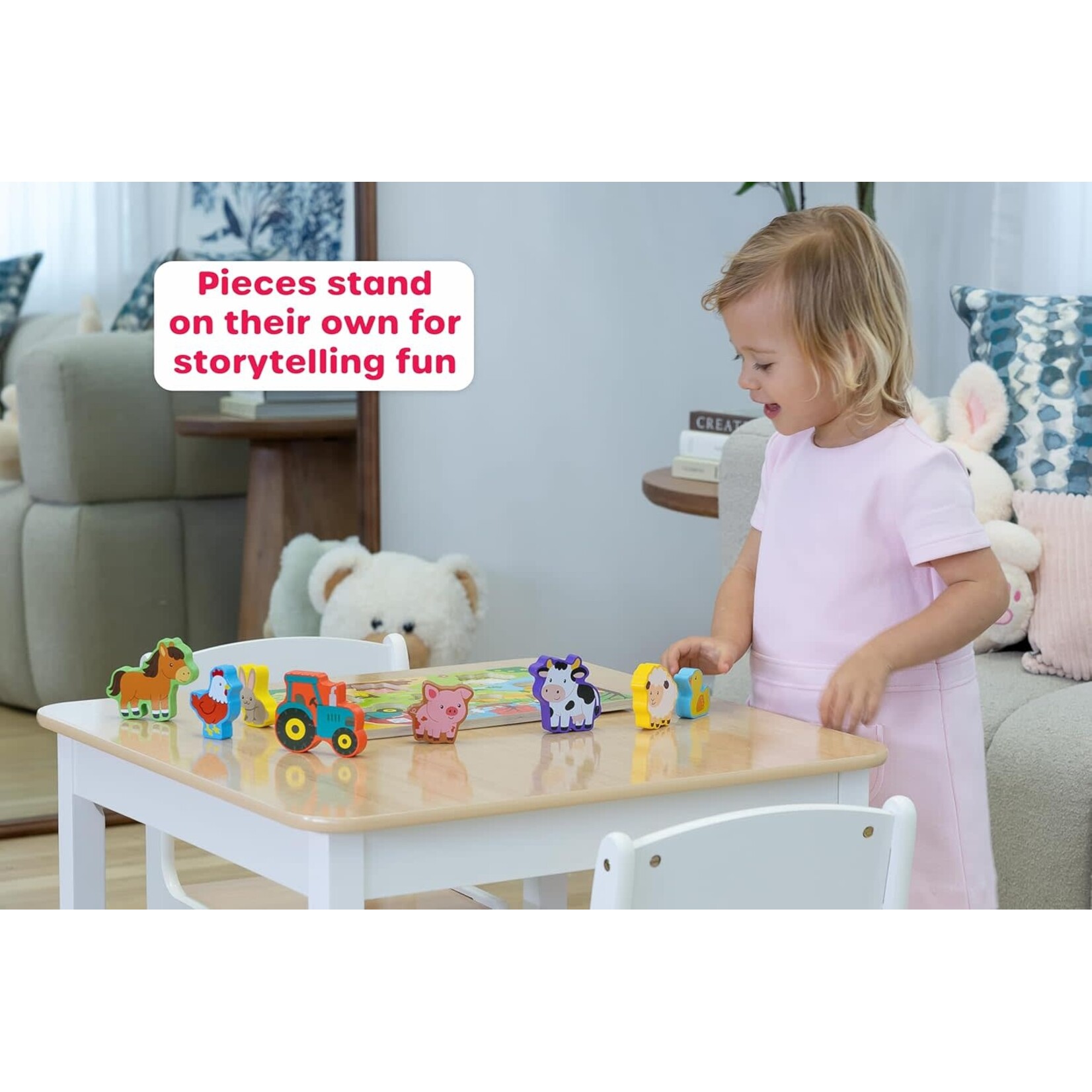 Jasey's Toy Chest Chunky Wood Farm Puzzle