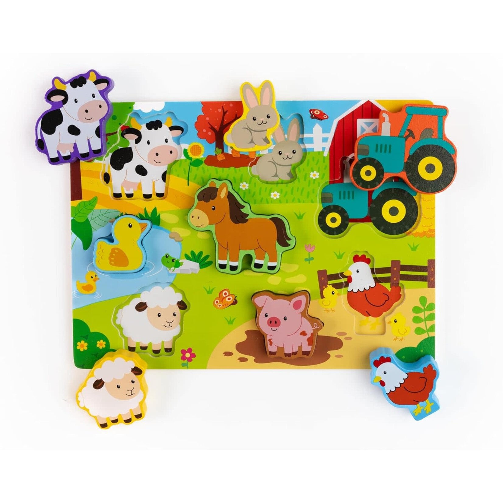 Jasey's Toy Chest Chunky Wood Farm Puzzle