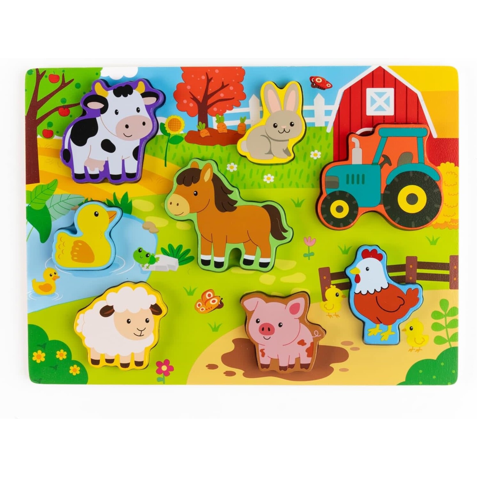 Jasey's Toy Chest Chunky Wood Farm Puzzle
