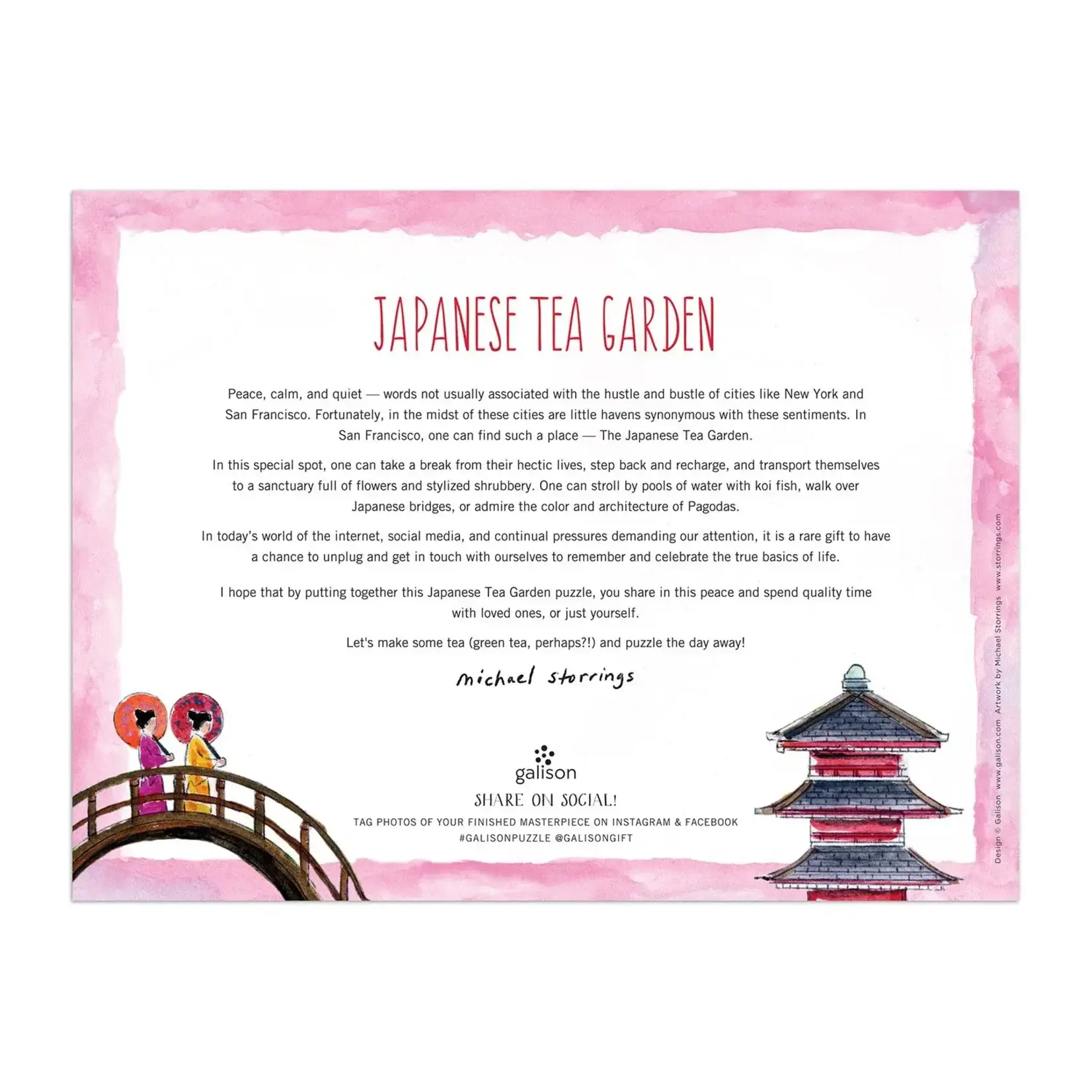 Galison Japanese Tea Garden 300 Piece Puzzle