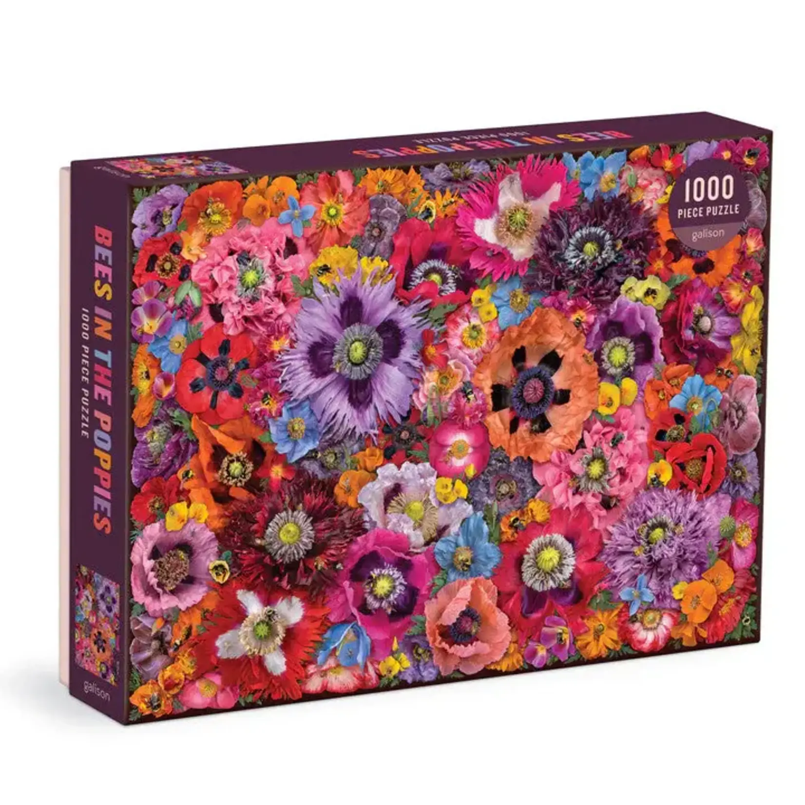 Galison Bees in the Poppies 1000 Piece Puzzle