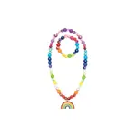 Great Pretenders Double Rainbow Necklace and Bracelet Set
