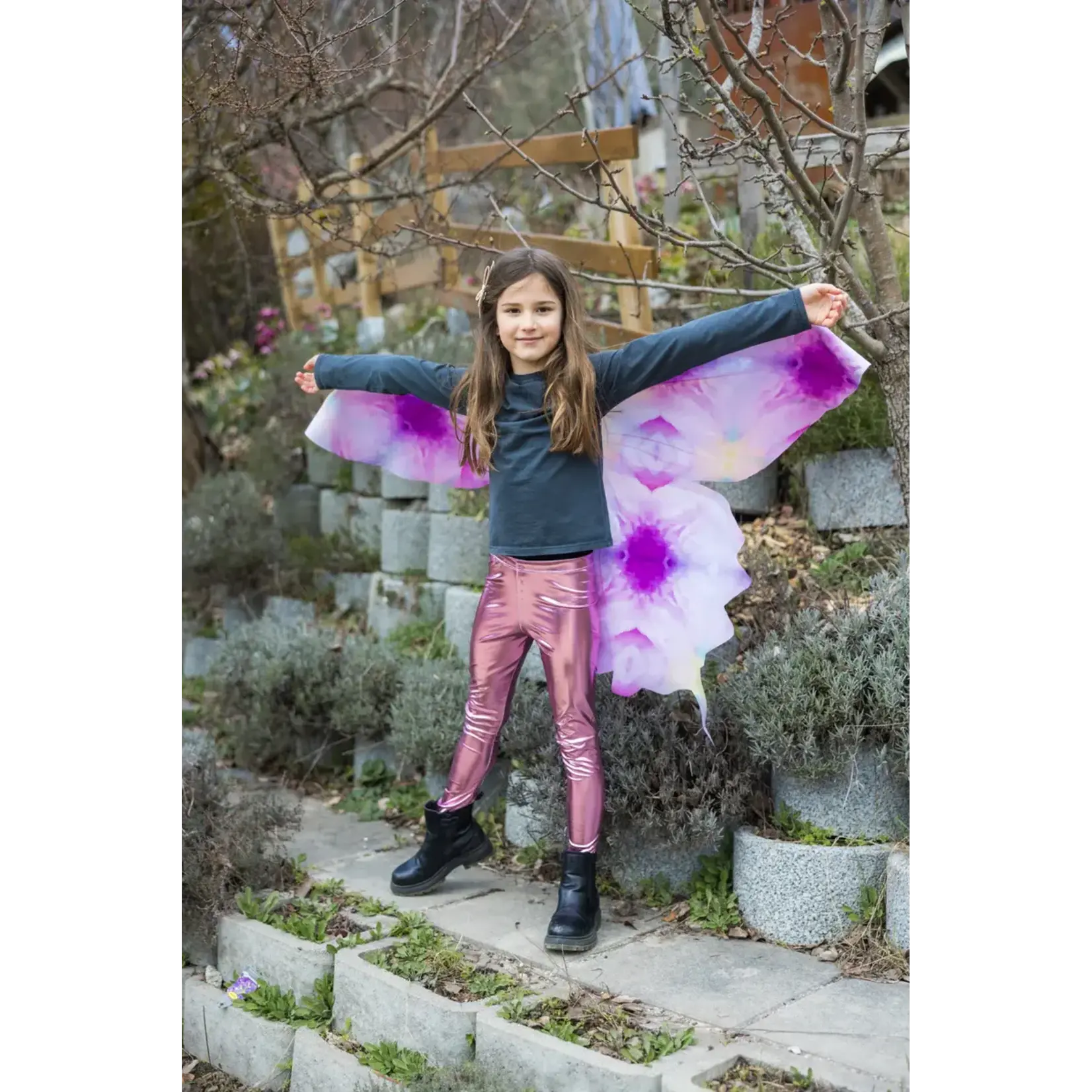 Great Pretenders Pink Ombre Butterfly Soft Wings, Size 4-6