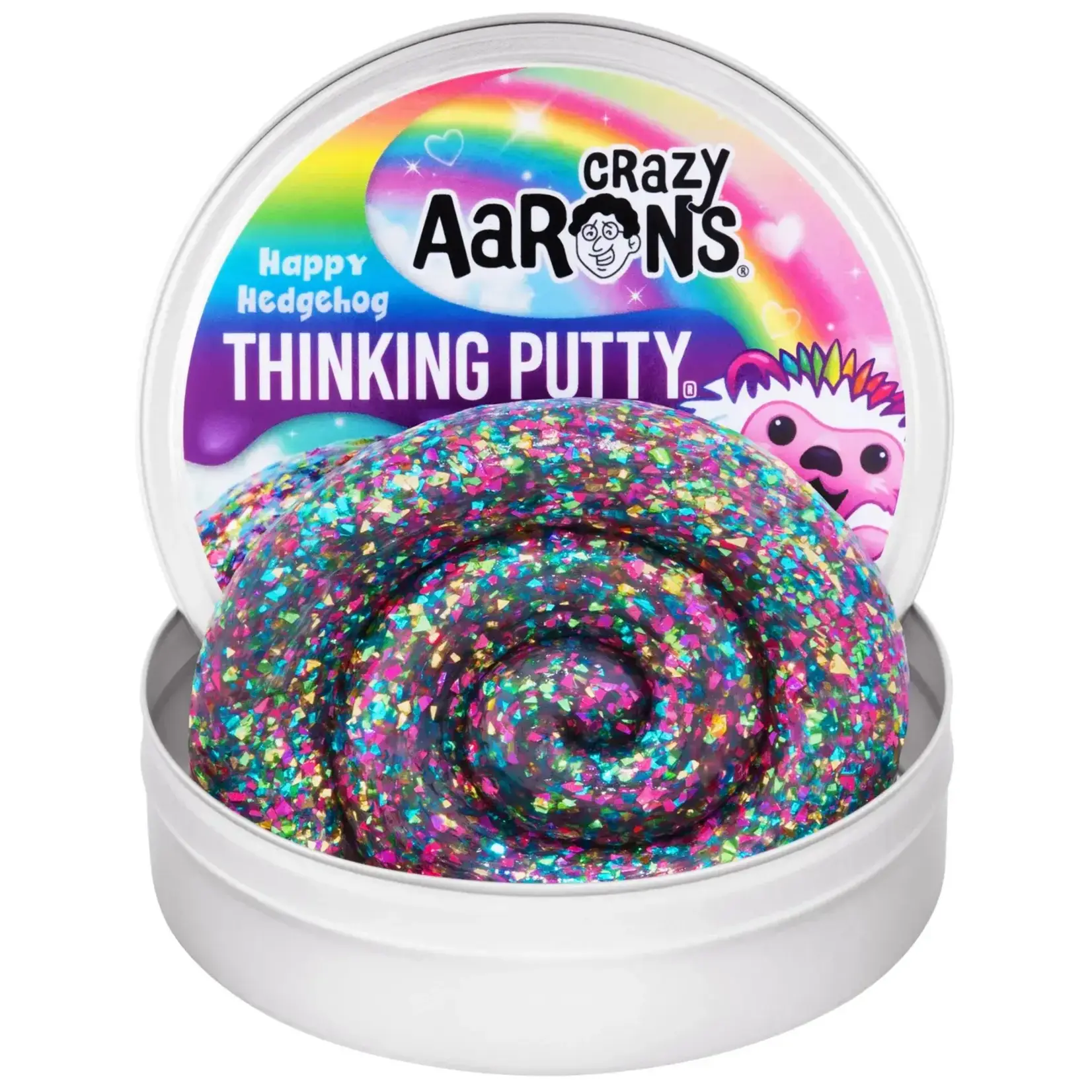 Crazy Aaron's Thinking Putty Happy Hedgehog Thinking Putty Tin
