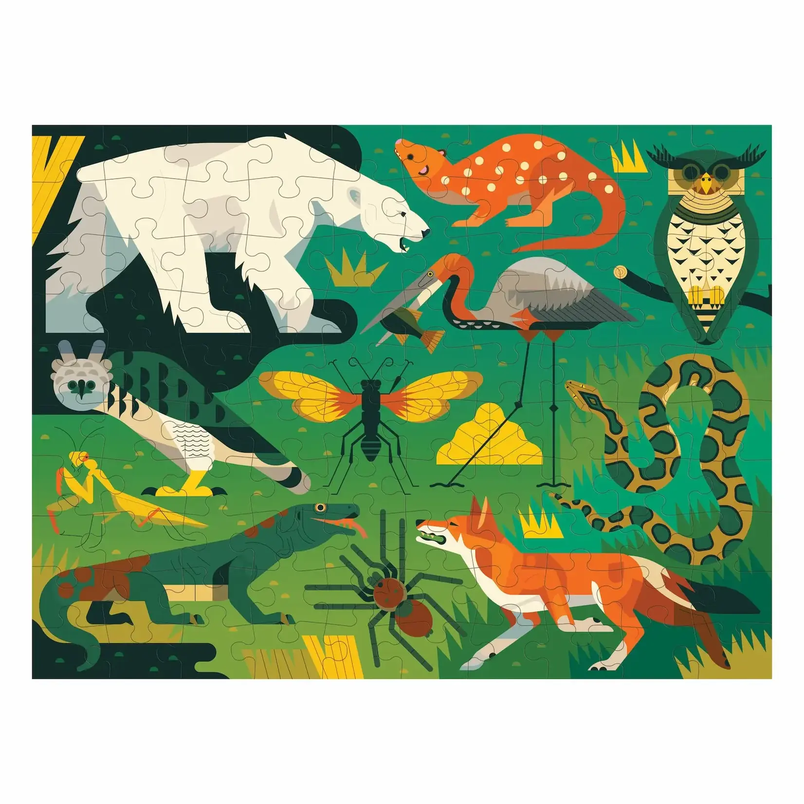 Land & Sea Predators Double Sided 100 Piece Puzzle