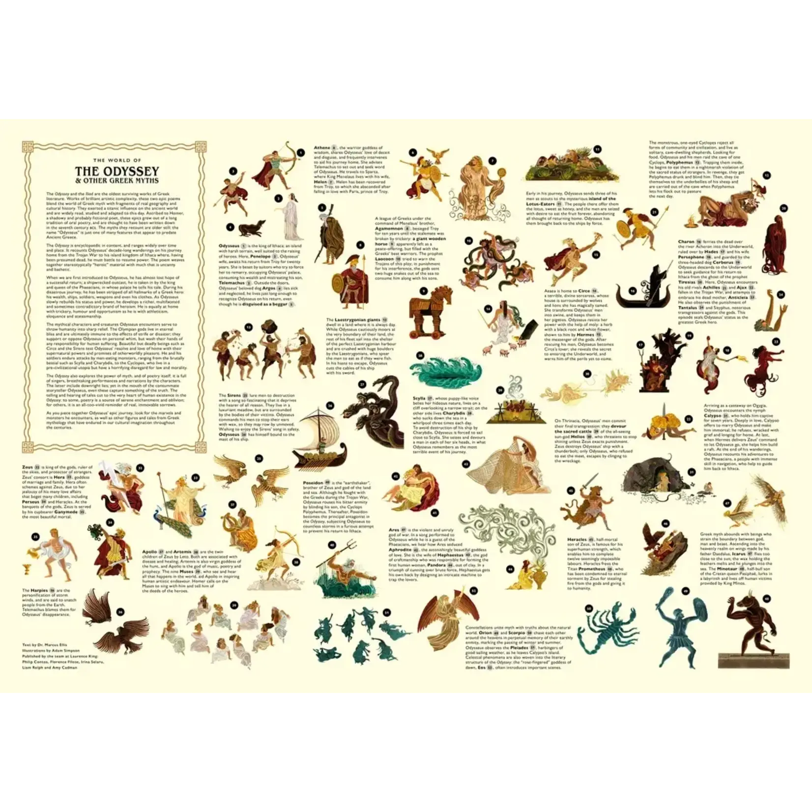 Laurence King Publishing The Odyssey and Other Greek Myths 1000 Piece Puzzle