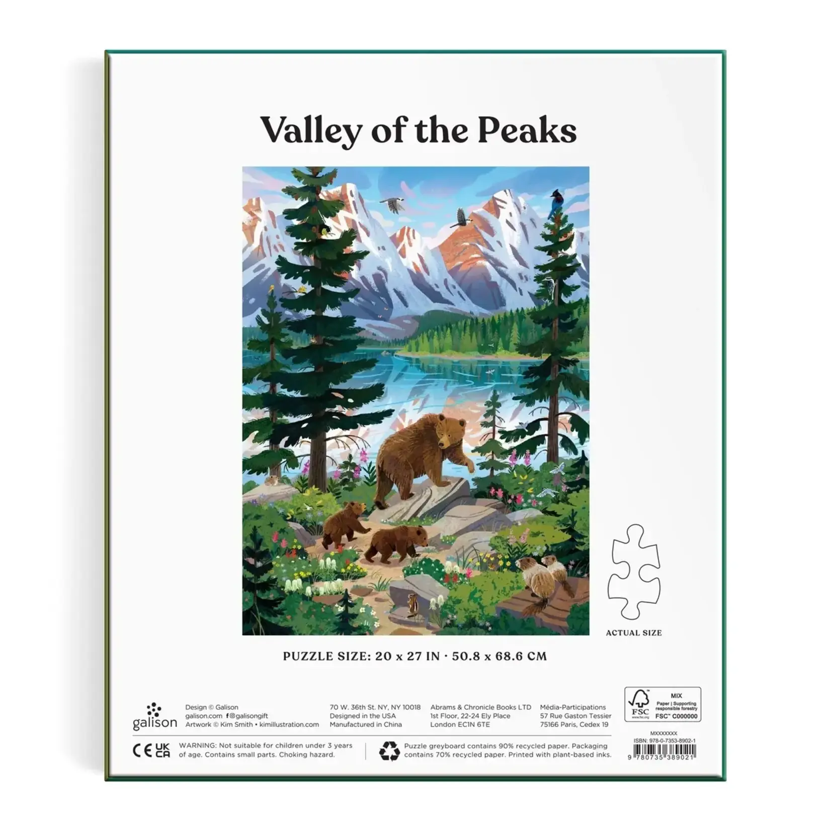 Galison Valley of the Peaks 1000 Piece Puzzle