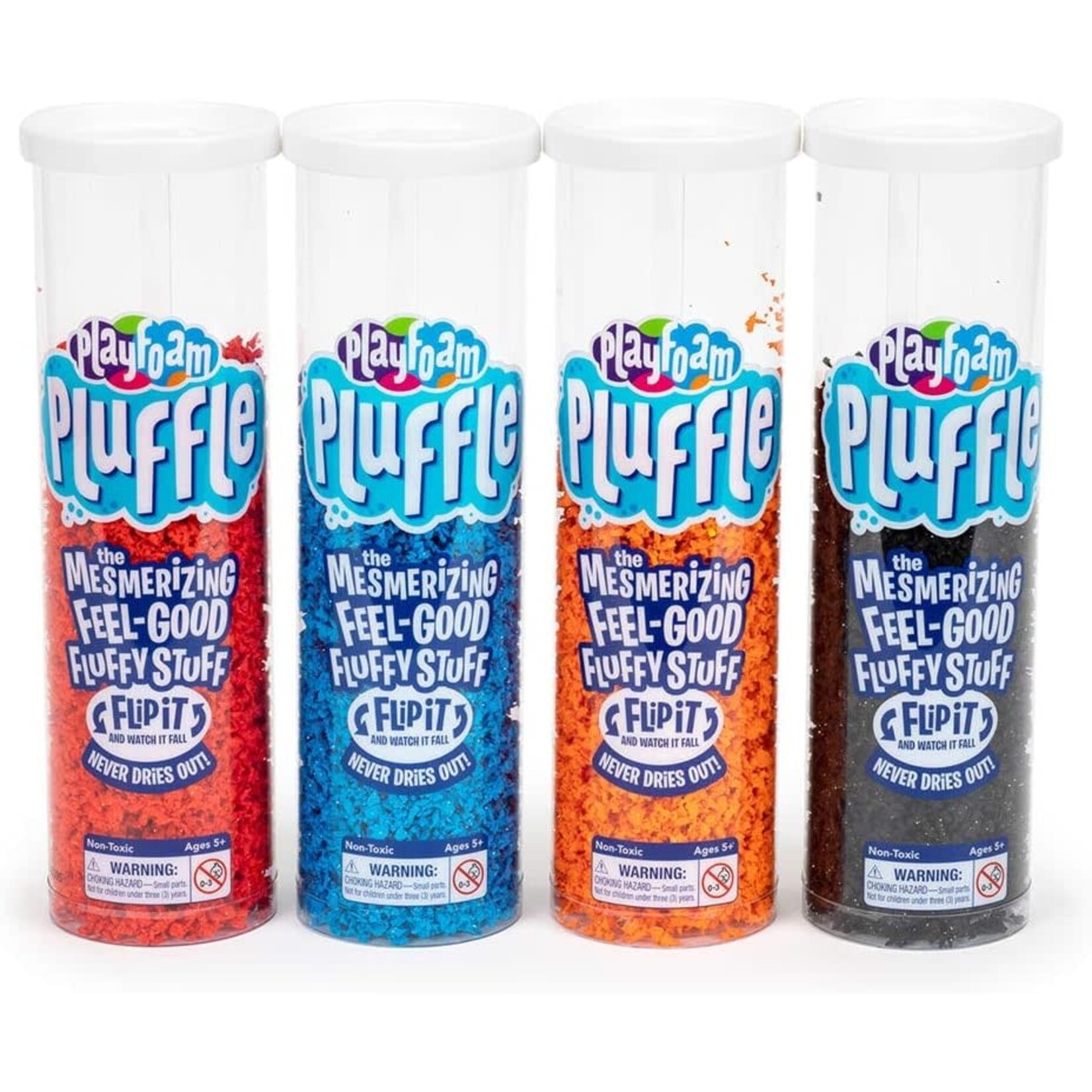 Learning Resources Pluffle Black, Red, Blue,  Orange 4 Pack