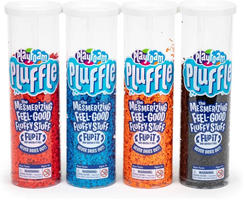Pluffle Black, Red, Blue, Orange 4 Pack