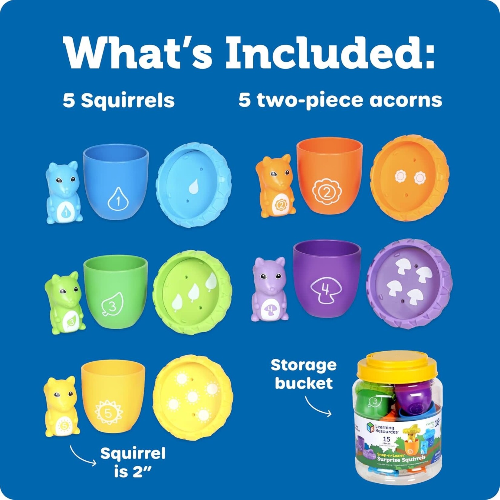 Learning Resources Snap and Learn Surprise Squirrels